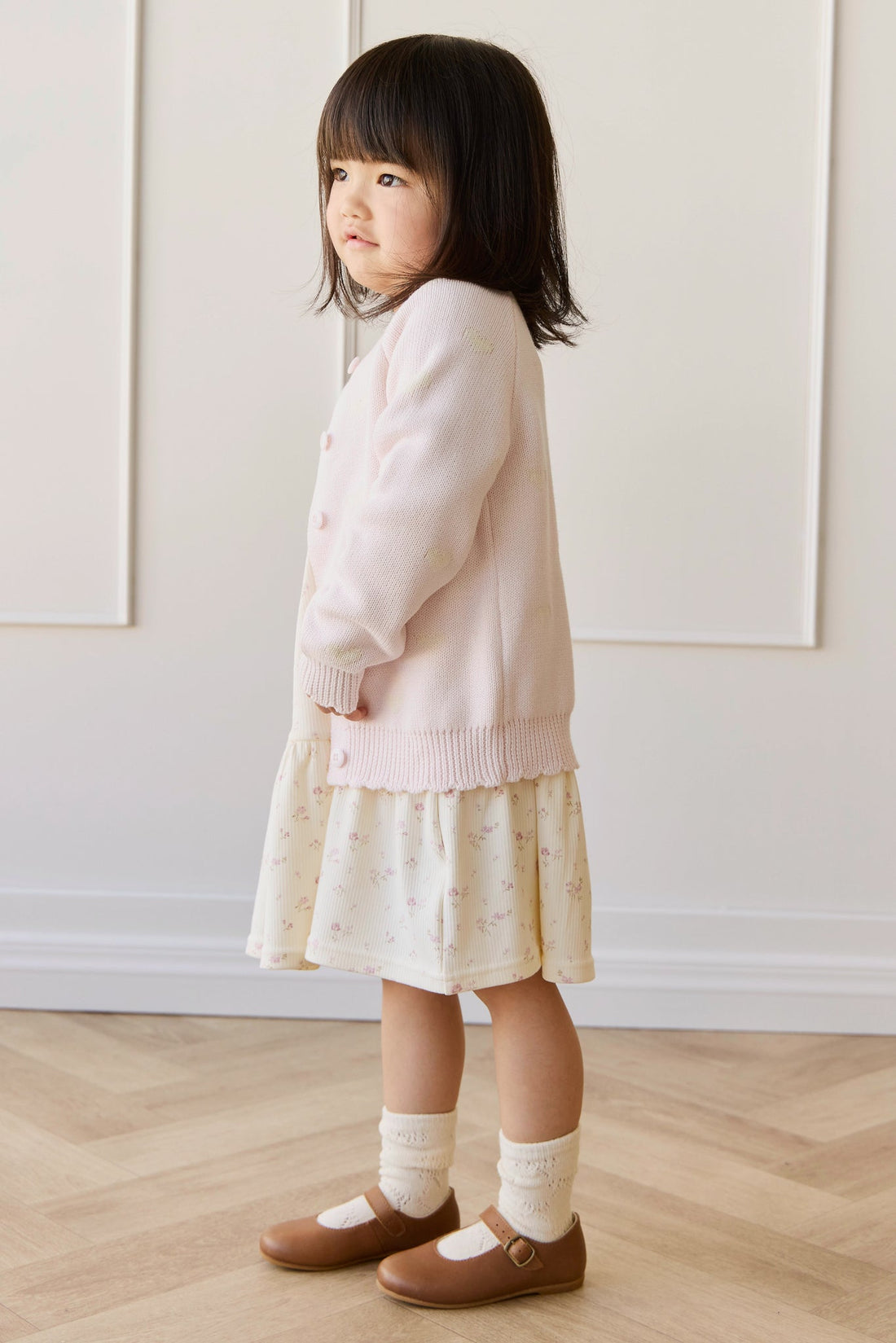 Anna Cardigan - Petite Heart Calcite Childrens Cardigan from Jamie Kay Australia