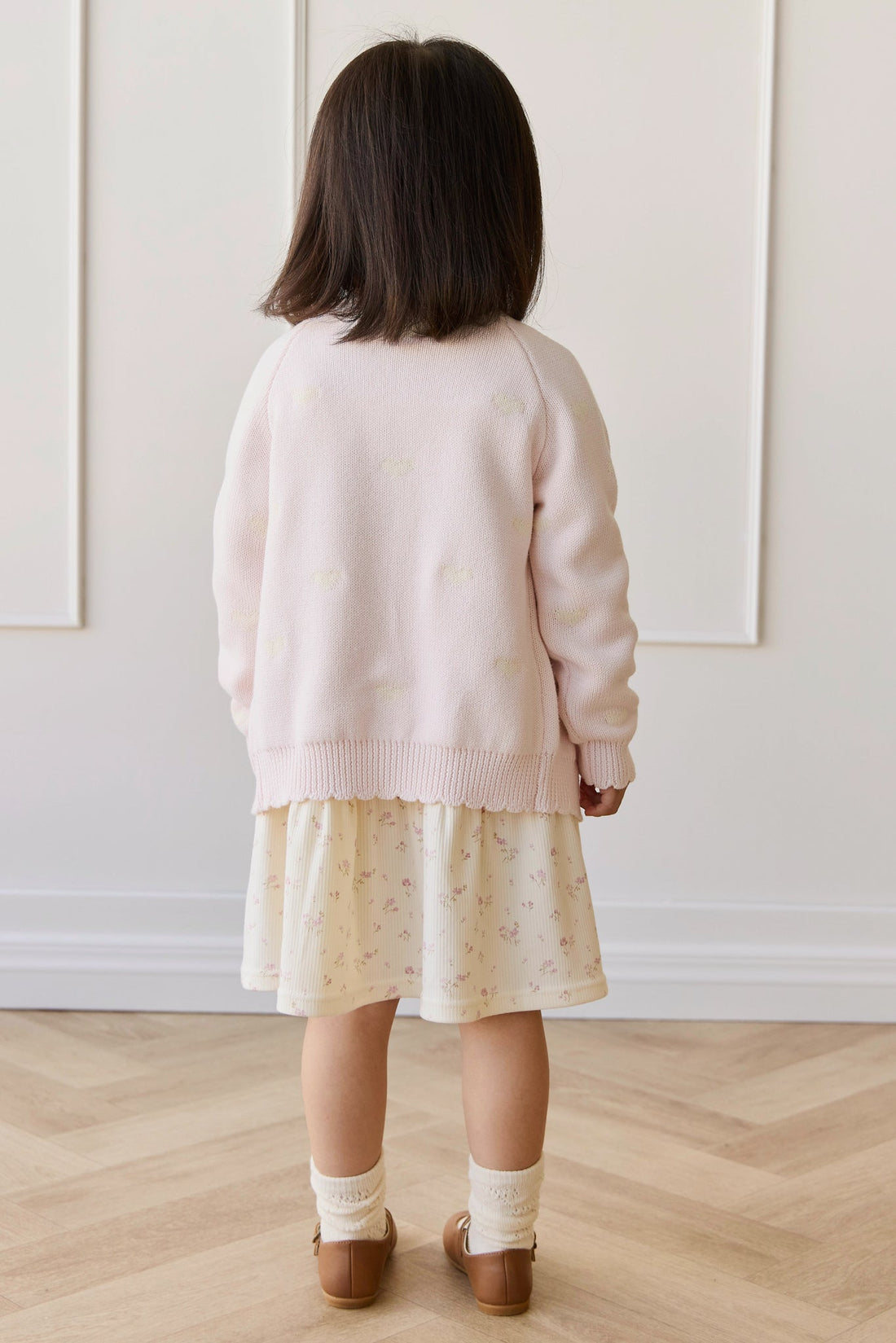 Anna Cardigan - Petite Heart Calcite Childrens Cardigan from Jamie Kay Australia