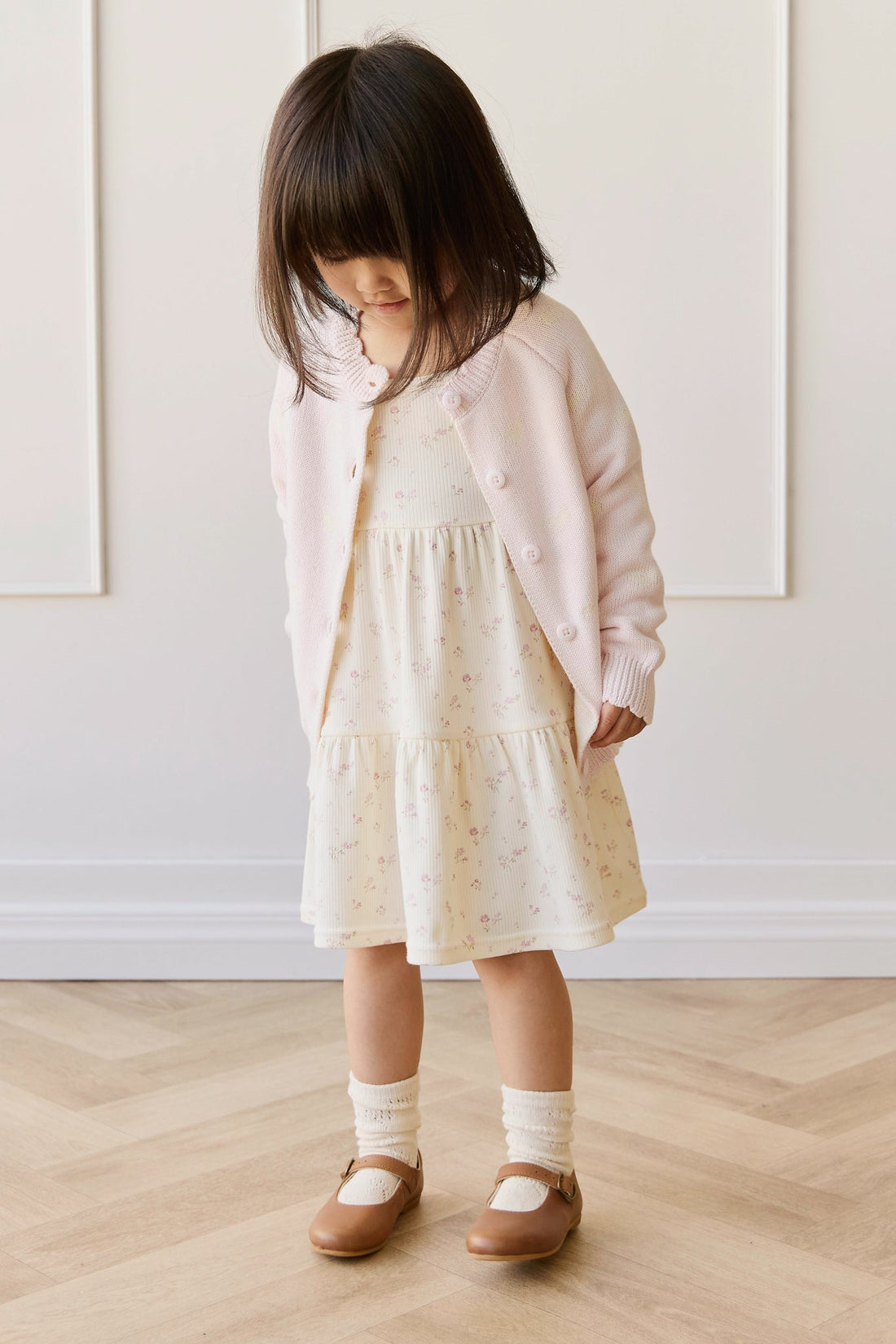 Anna Cardigan - Petite Heart Calcite Childrens Cardigan from Jamie Kay Australia