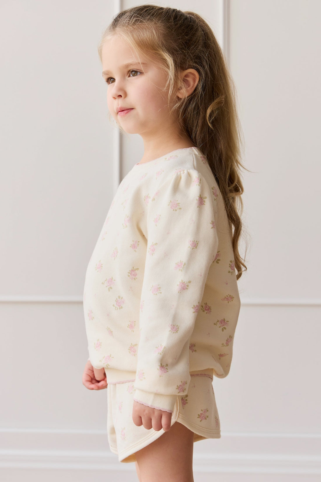 Organic Cotton Monroe Sweatshirt - Simone Egret Childrens Sweatshirting from Jamie Kay Australia