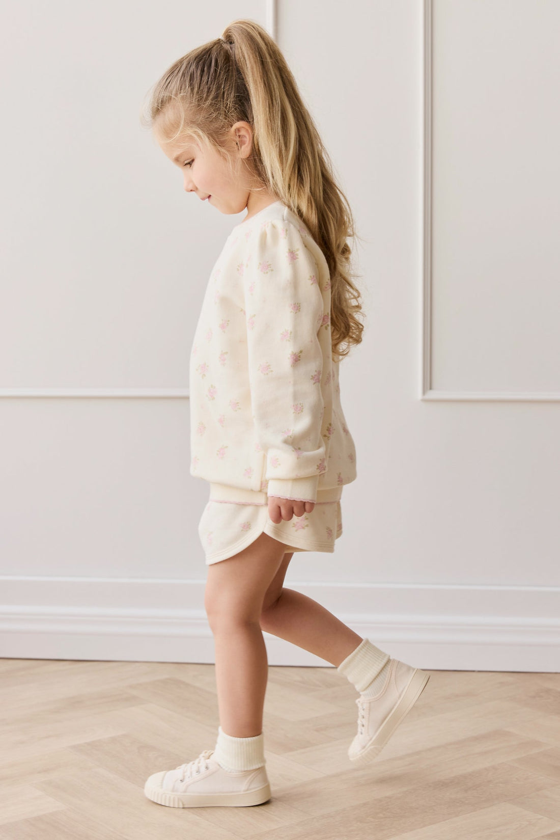 Organic Cotton Monroe Sweatshirt - Simone Egret Childrens Sweatshirting from Jamie Kay Australia