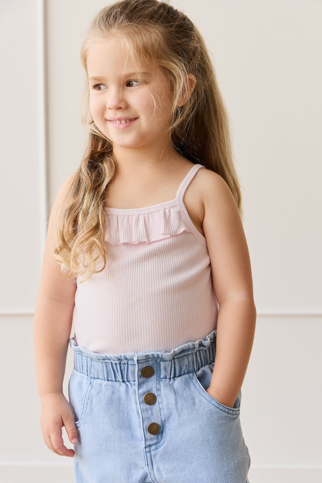 Organic Cotton Modal Vienna Singlet - Cassia Childrens Singlet from Jamie Kay Australia