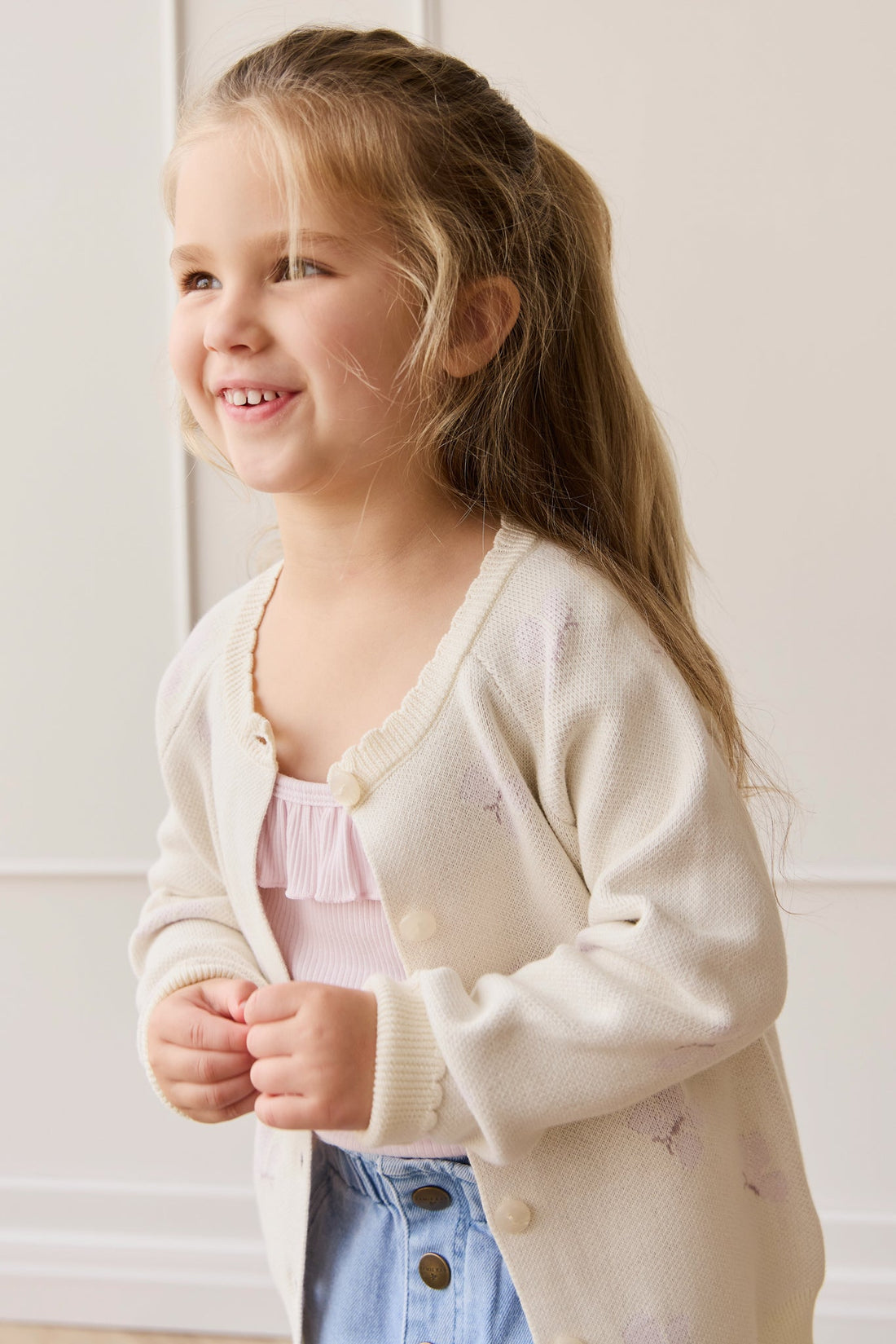 Jamie Cardigan - Parchment Jamie's Atrium Childrens Cardigan from Jamie Kay Australia