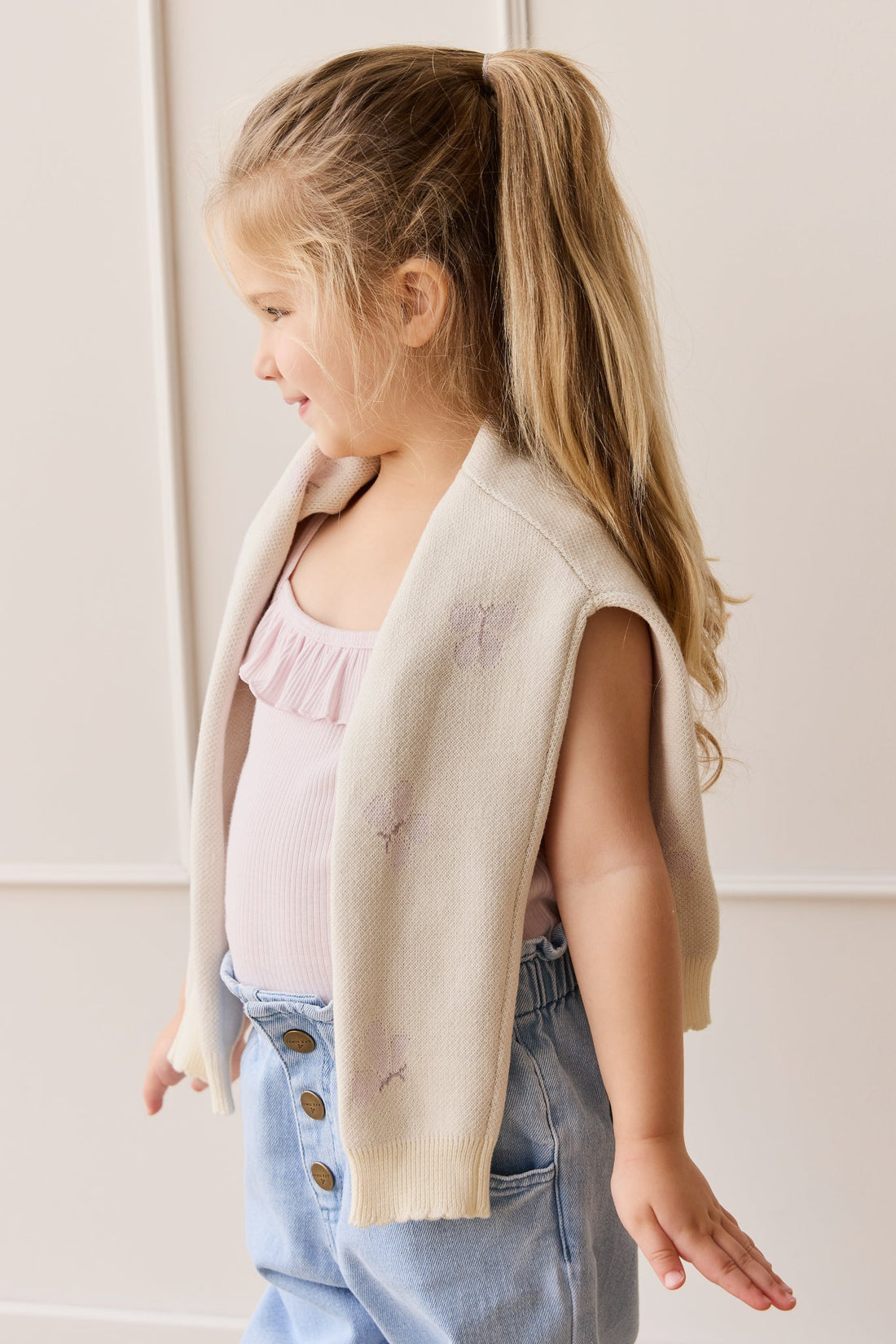 Organic Cotton Modal Vienna Singlet - Cassia Childrens Singlet from Jamie Kay Australia