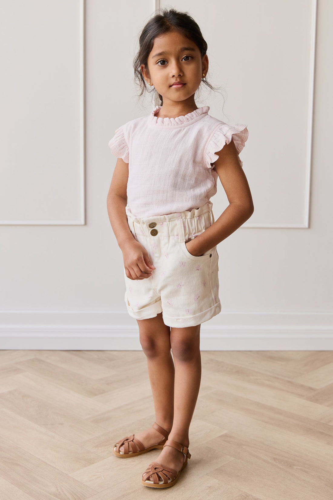 Organic Cotton Muslin Edith Top - Cassia Childrens Top from Jamie Kay Australia