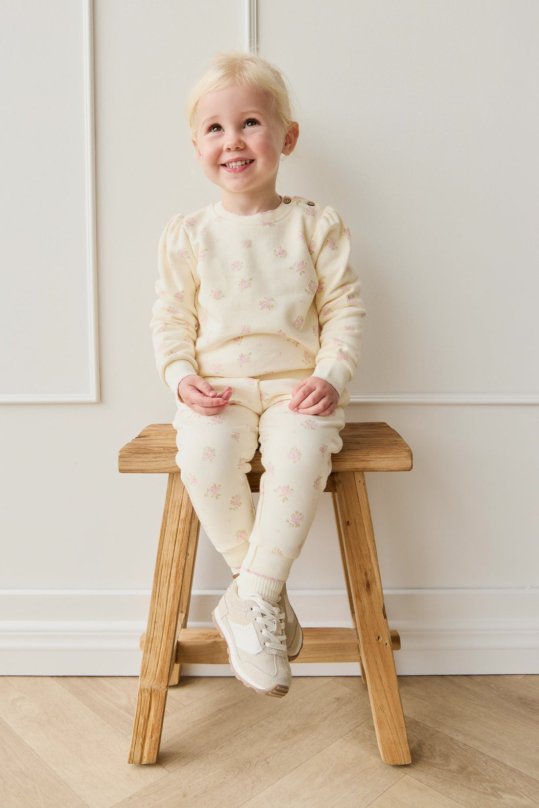 Organic Cotton Monroe Track Pant - Simone Egret Childrens Sweatshirting from Jamie Kay Australia