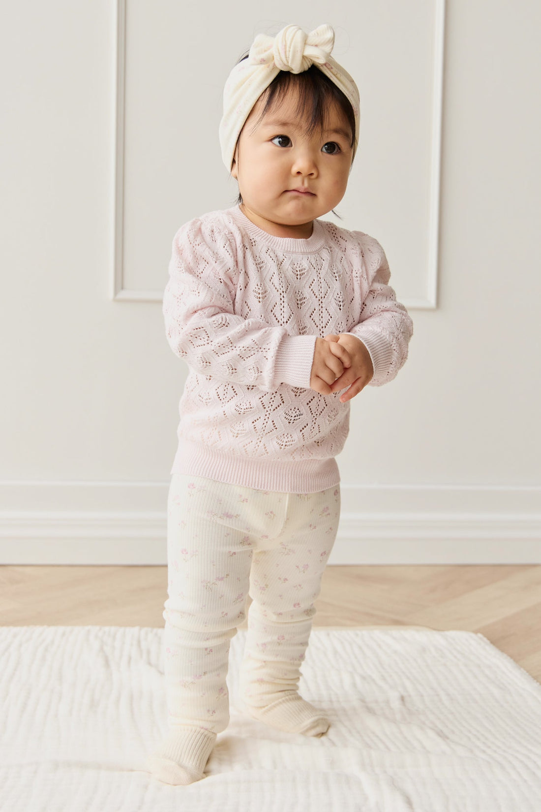 Organic Cotton Fine Rib Everyday Legging - Caroline Egret Childrens Legging from Jamie Kay Australia