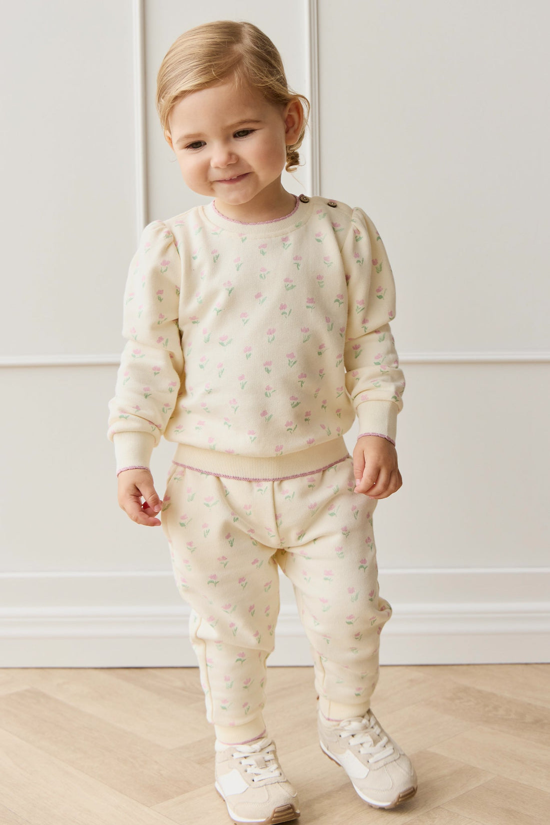 Organic Cotton Monroe Track Pant - Lila Pink Childrens Sweatshirting from Jamie Kay Australia