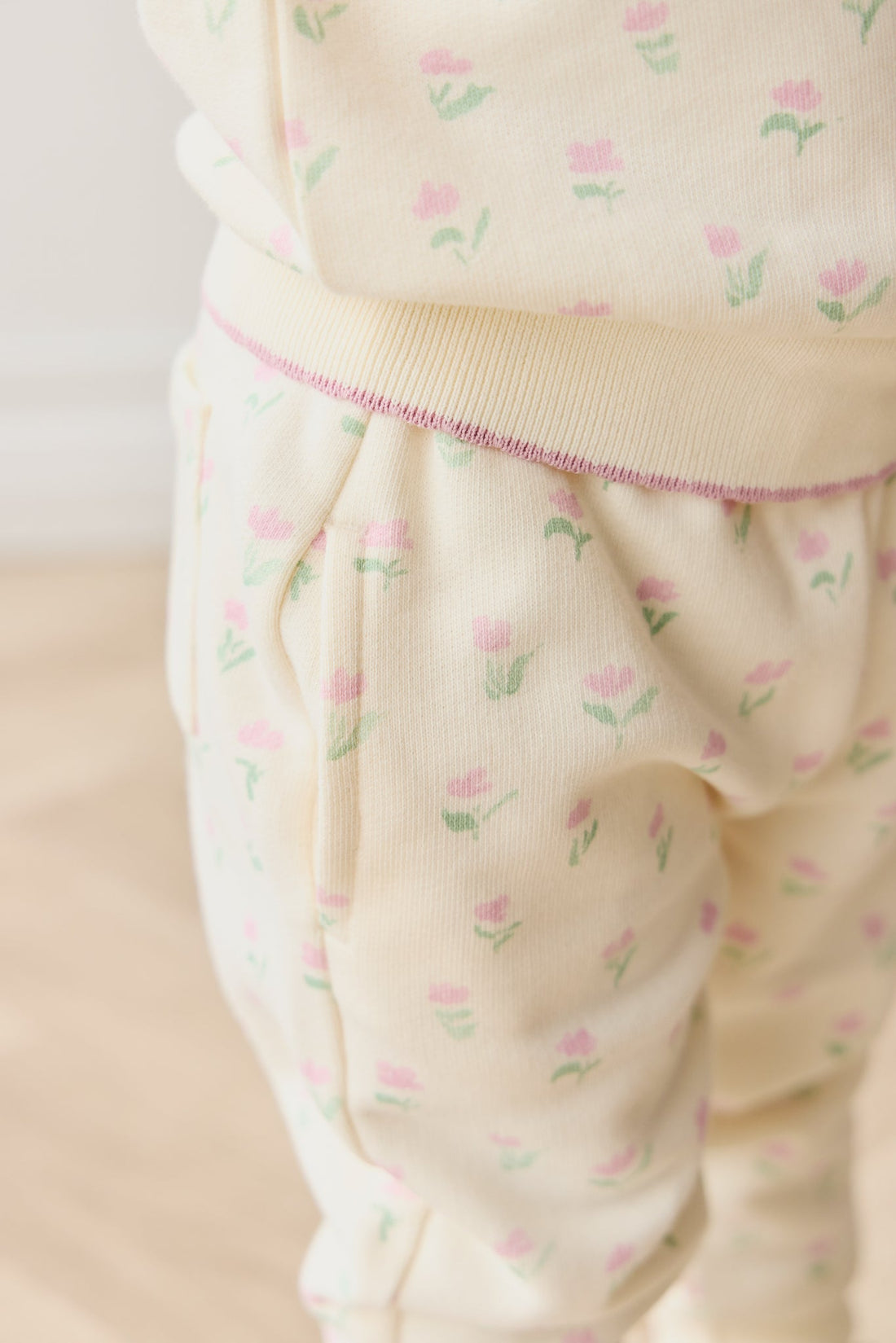 Organic Cotton Monroe Track Pant - Lila Pink Childrens Sweatshirting from Jamie Kay Australia