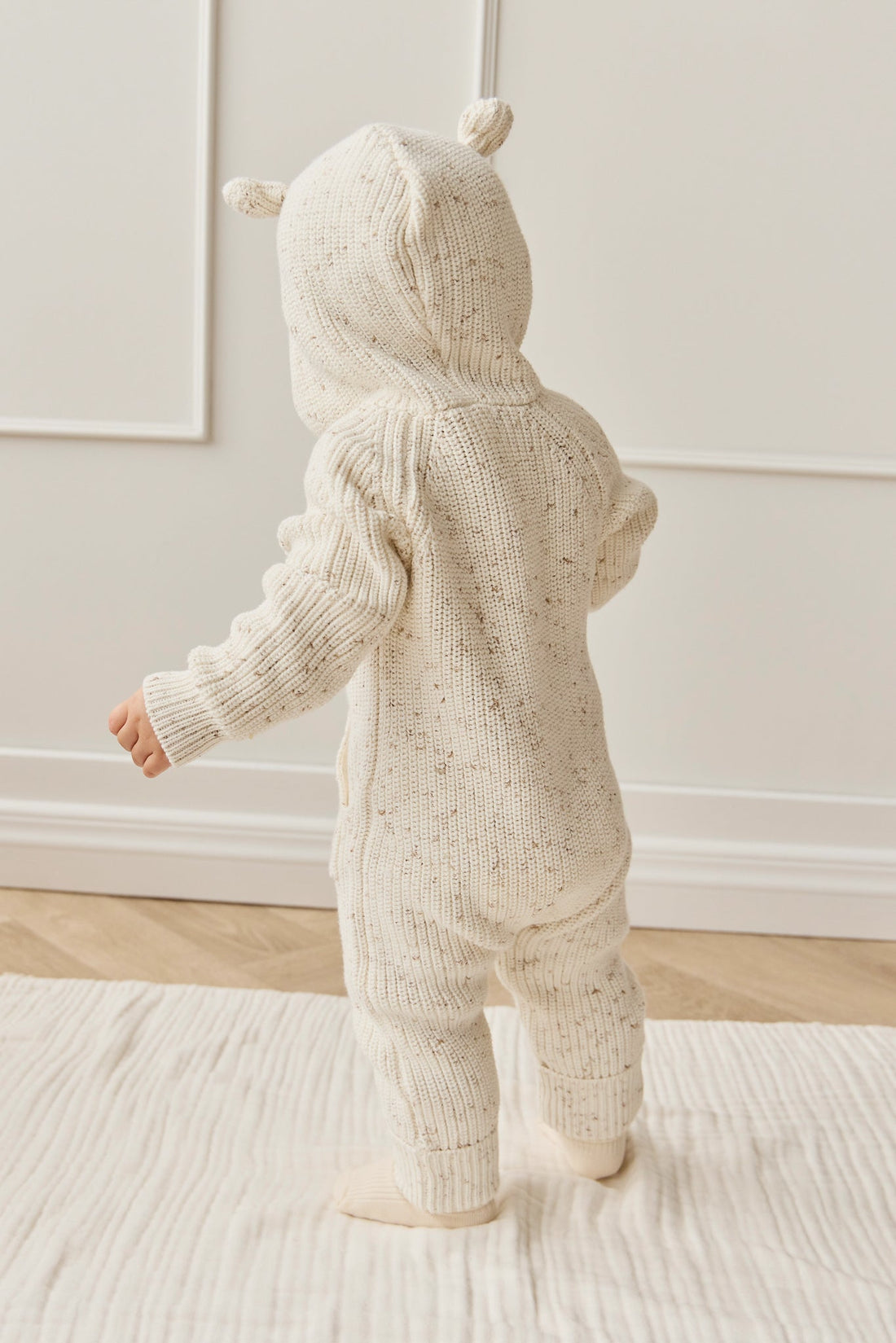 Bear Knit Onepiece - Pistachio Fleck Childrens Onepiece from Jamie Kay Australia