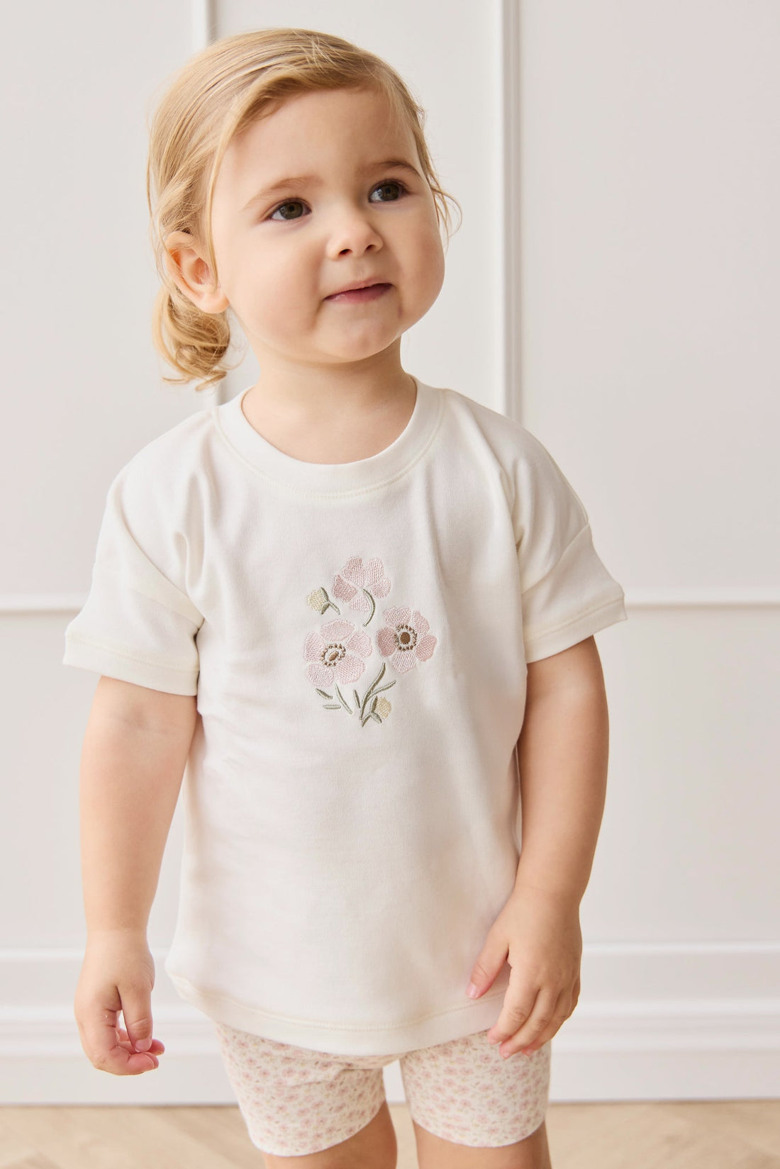 Pima Cotton Mimi Top - Parchment Penelope Rose Quartz Childrens Top from Jamie Kay Australia