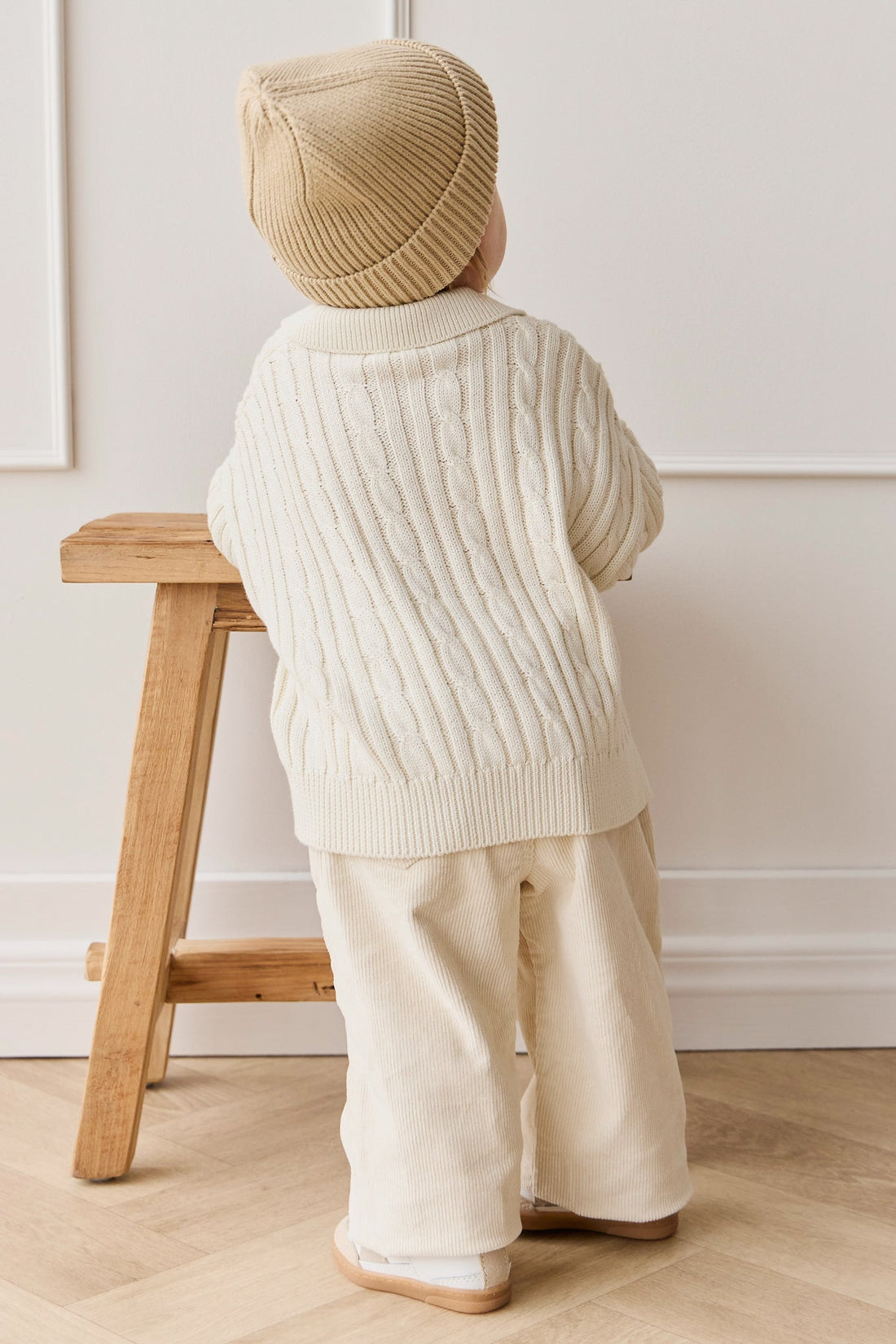 Wade Knitted Jumper - Cloud Childrens Hat from Jamie Kay Australia