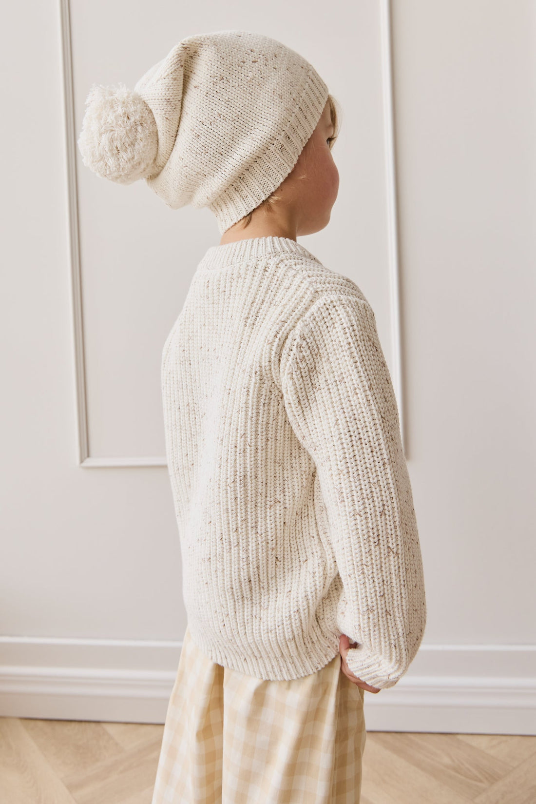Harry Knit Jumper - Oatmeal Hay Fleck Childrens Jumper from Jamie Kay Australia