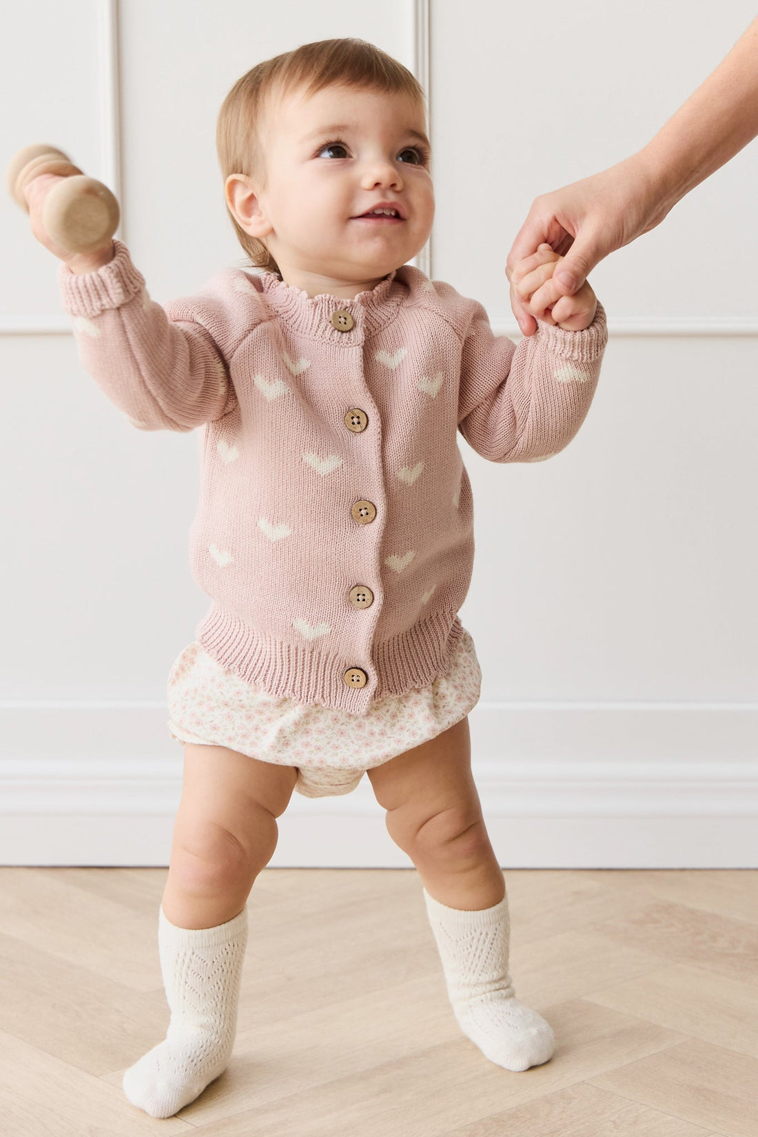 Organic Cotton Frill Bloomer - Penelope Rose Small Childrens Playsuit from Jamie Kay Australia