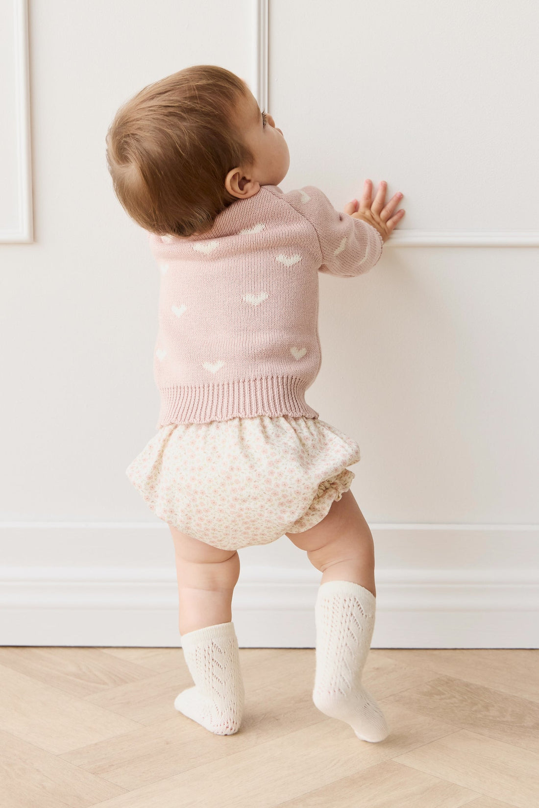 Organic Cotton Frill Bloomer - Penelope Rose Small Childrens Playsuit from Jamie Kay Australia
