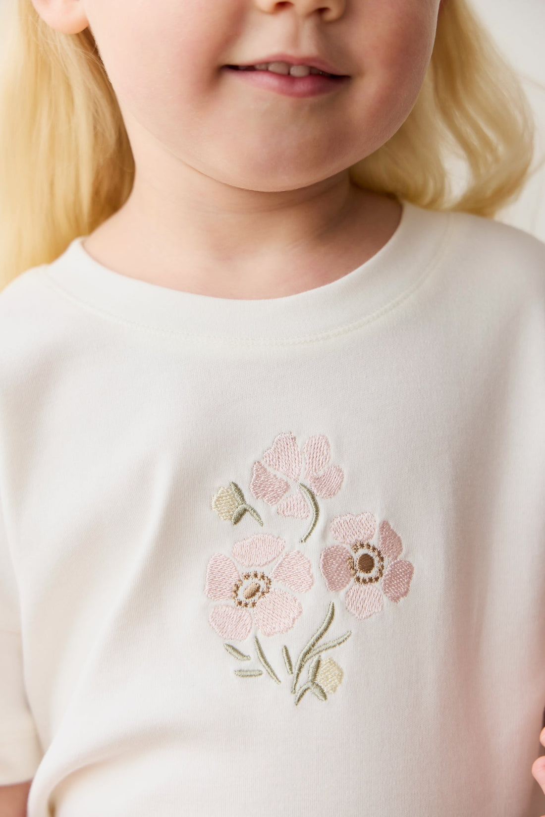 Pima Cotton Mimi Top - Parchment Penelope Rose Quartz Childrens Top from Jamie Kay Australia