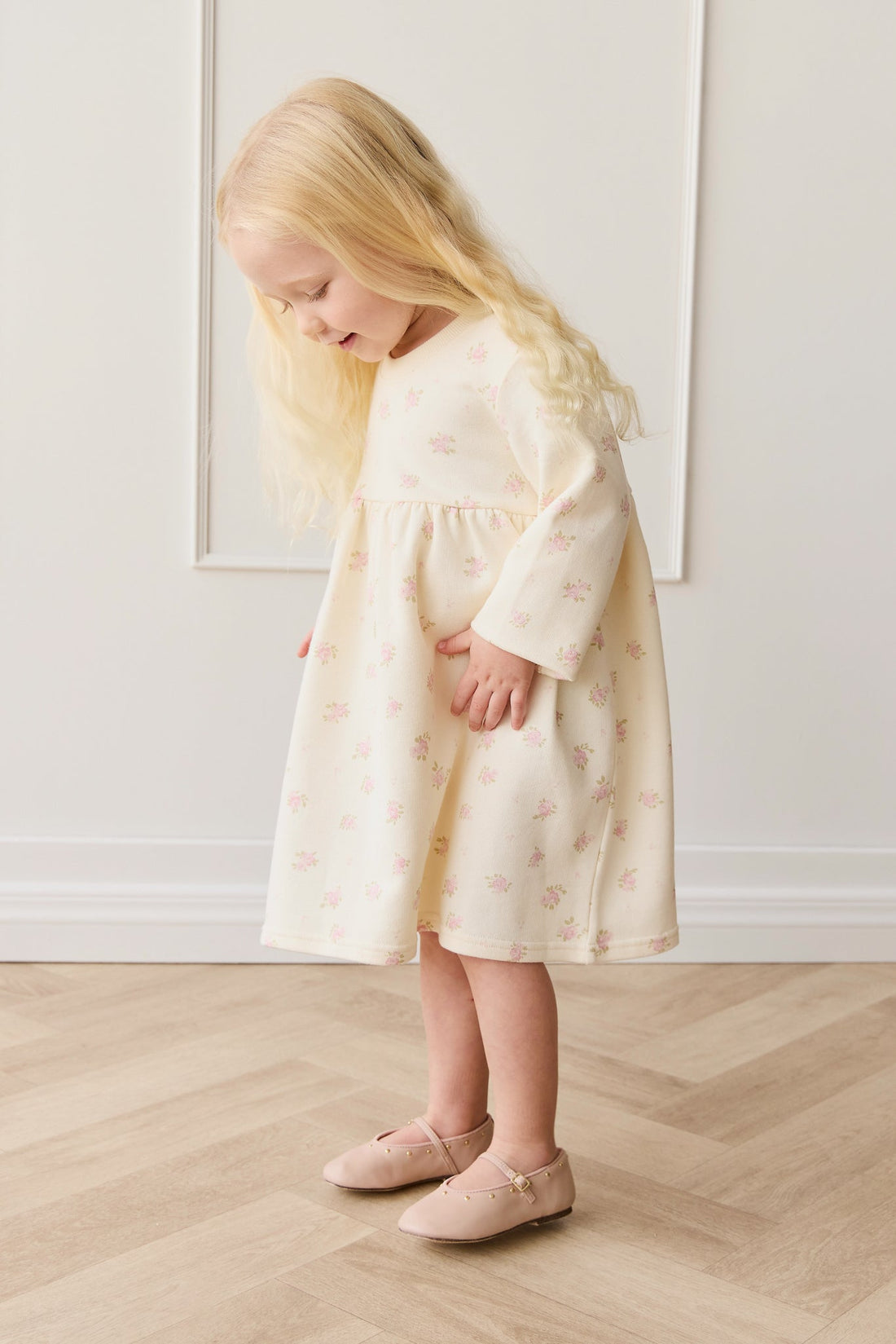 Organic Cotton Charlotte Dress - Simone Egret Childrens Dress from Jamie Kay Australia