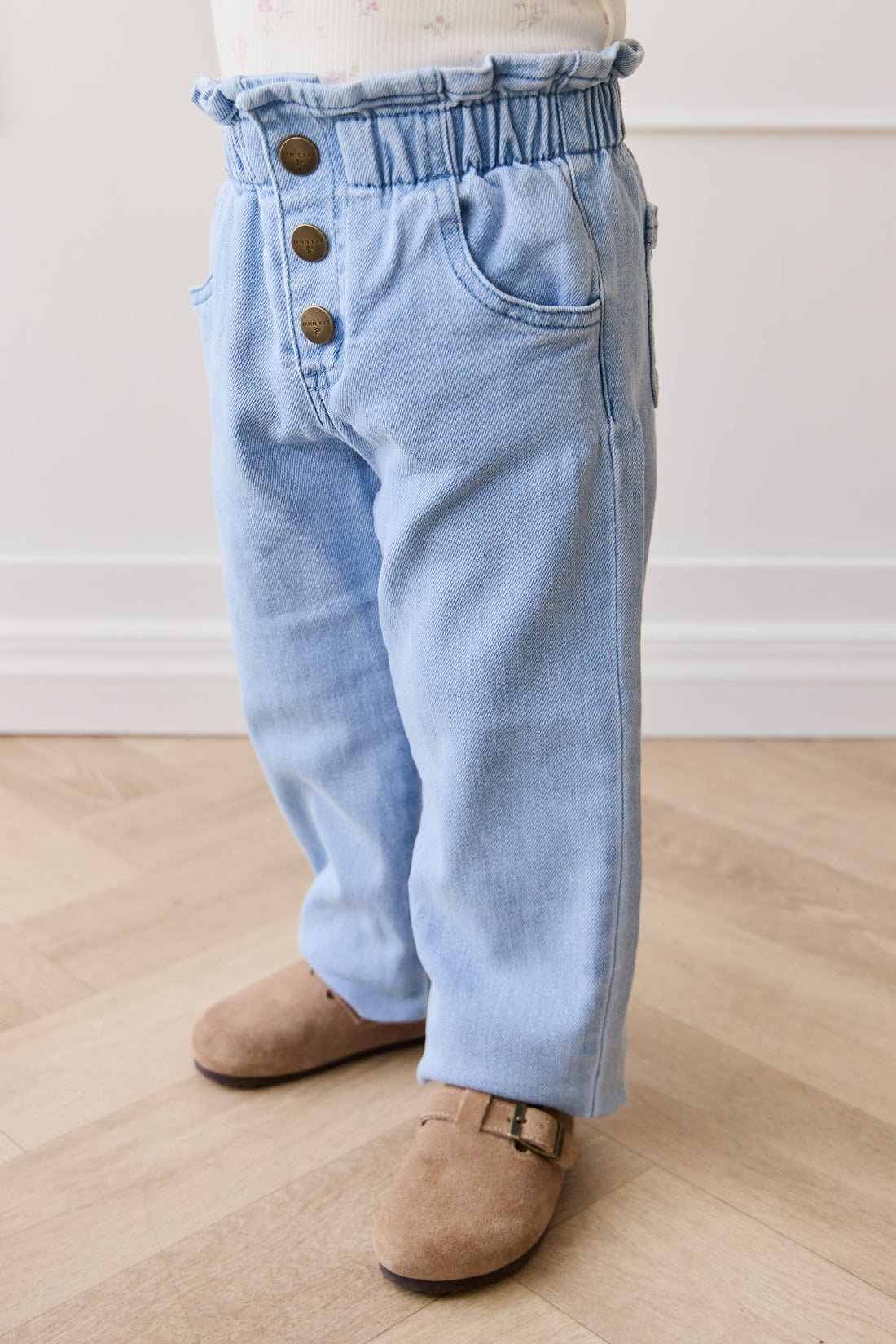 Briella Pant - Washed Denim Childrens Pant from Jamie Kay Australia