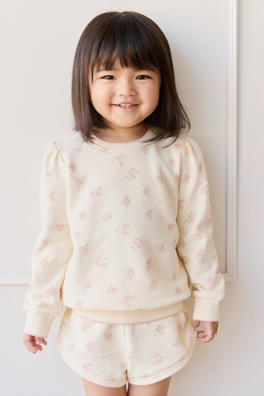Organic Cotton Monroe Sweatshirt - Simone Egret Childrens Sweatshirting from Jamie Kay Australia