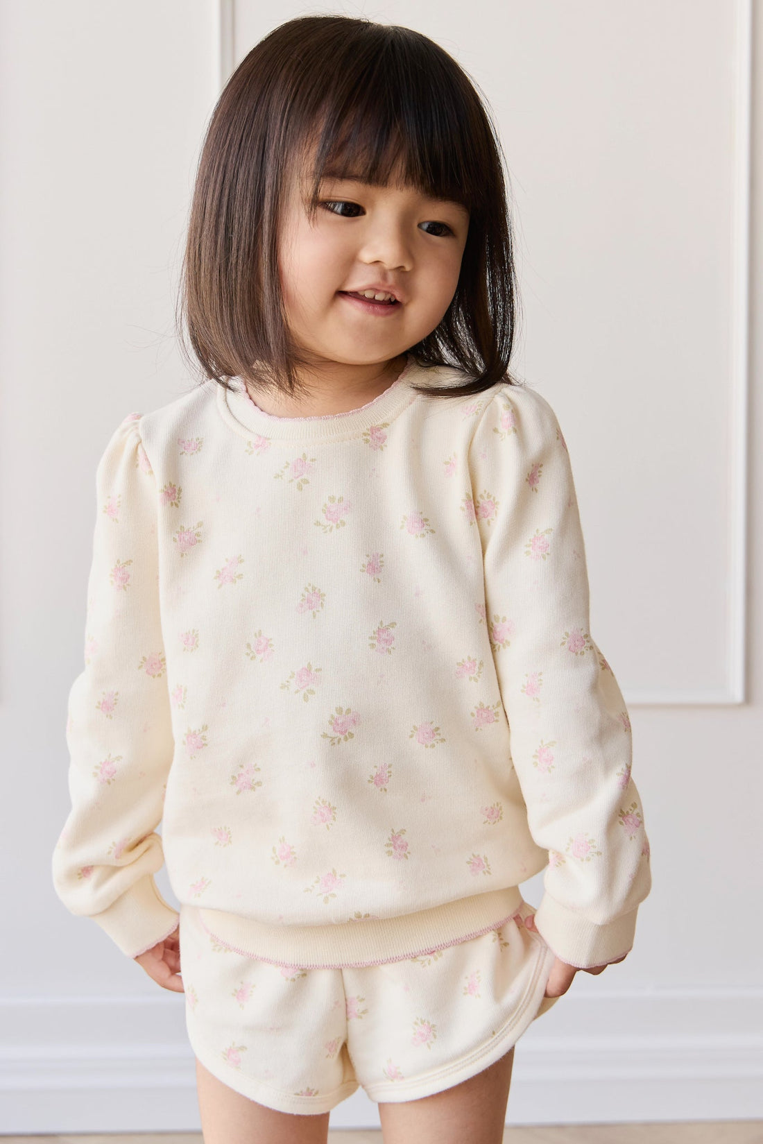 Organic Cotton Monroe Sweatshirt - Simone Egret Childrens Sweatshirting from Jamie Kay Australia