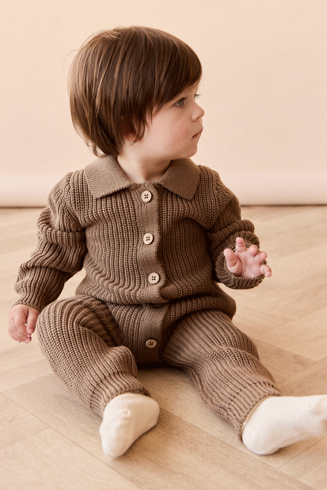 Milan Knitted Onepiece - Pecan Childrens Onepiece from Jamie Kay Australia
