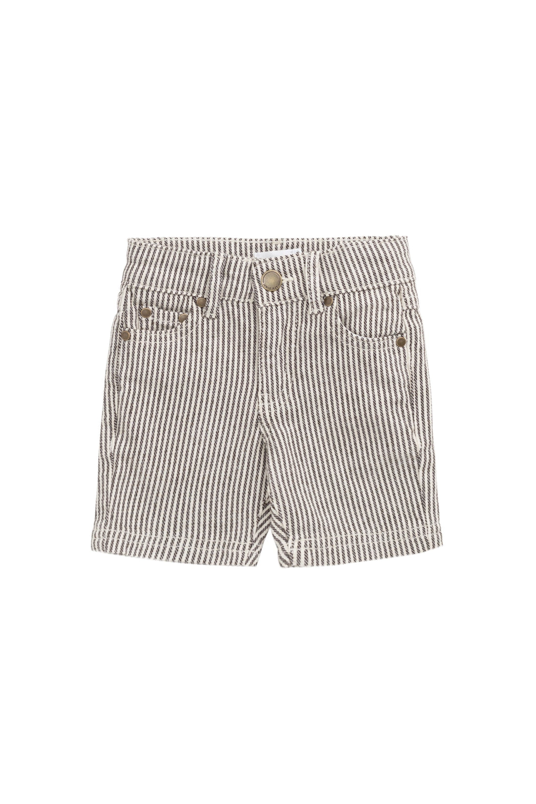 Jude Short - Dark Coffee/Buff Stripe Childrens Short from Jamie Kay Australia