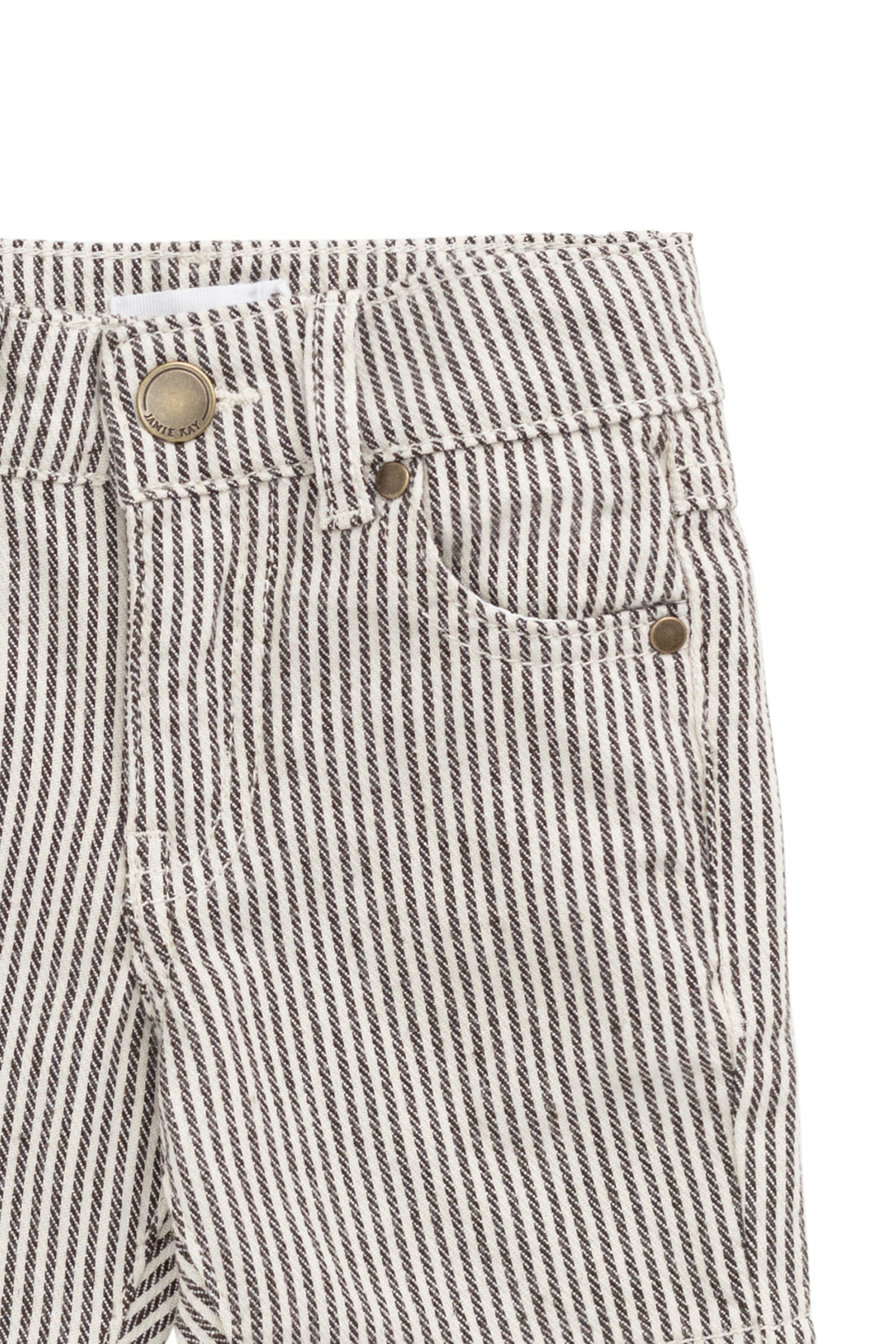 Jude Short - Dark Coffee/Buff Stripe Childrens Short from Jamie Kay Australia