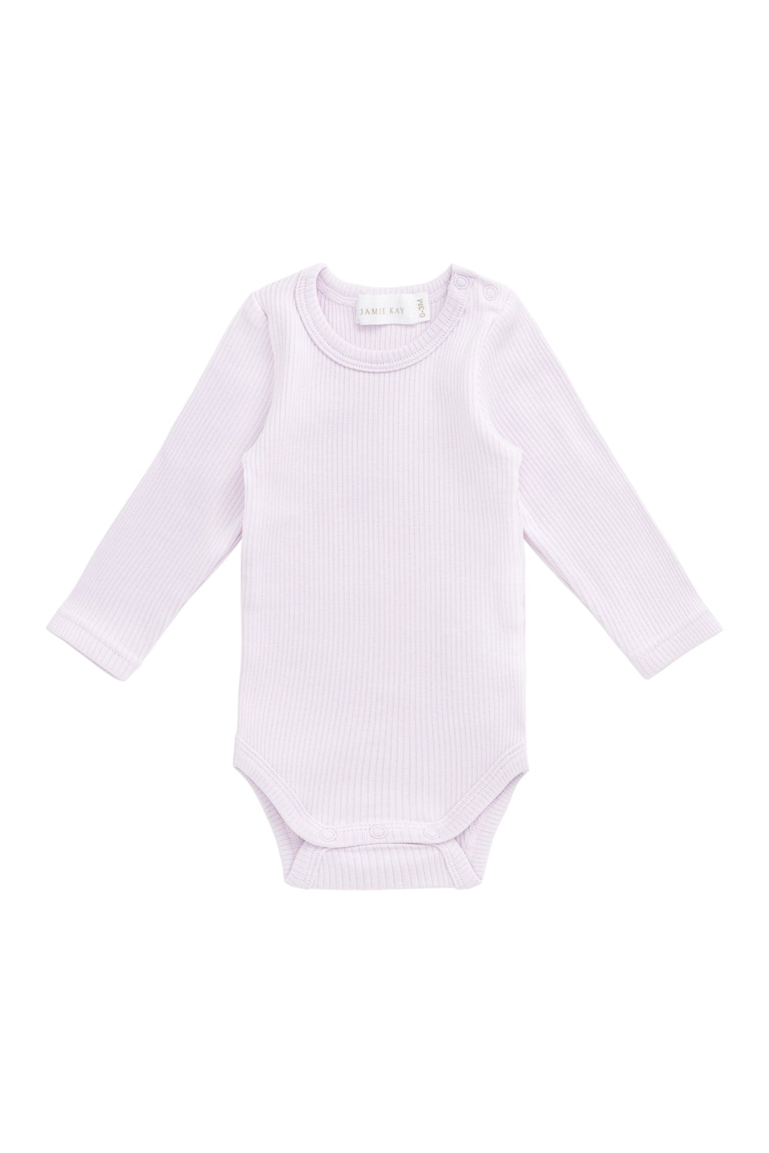 Organic Cotton Fine Rib Long Sleeve Bodysuit - Popsicle Childrens Top from Jamie Kay Australia