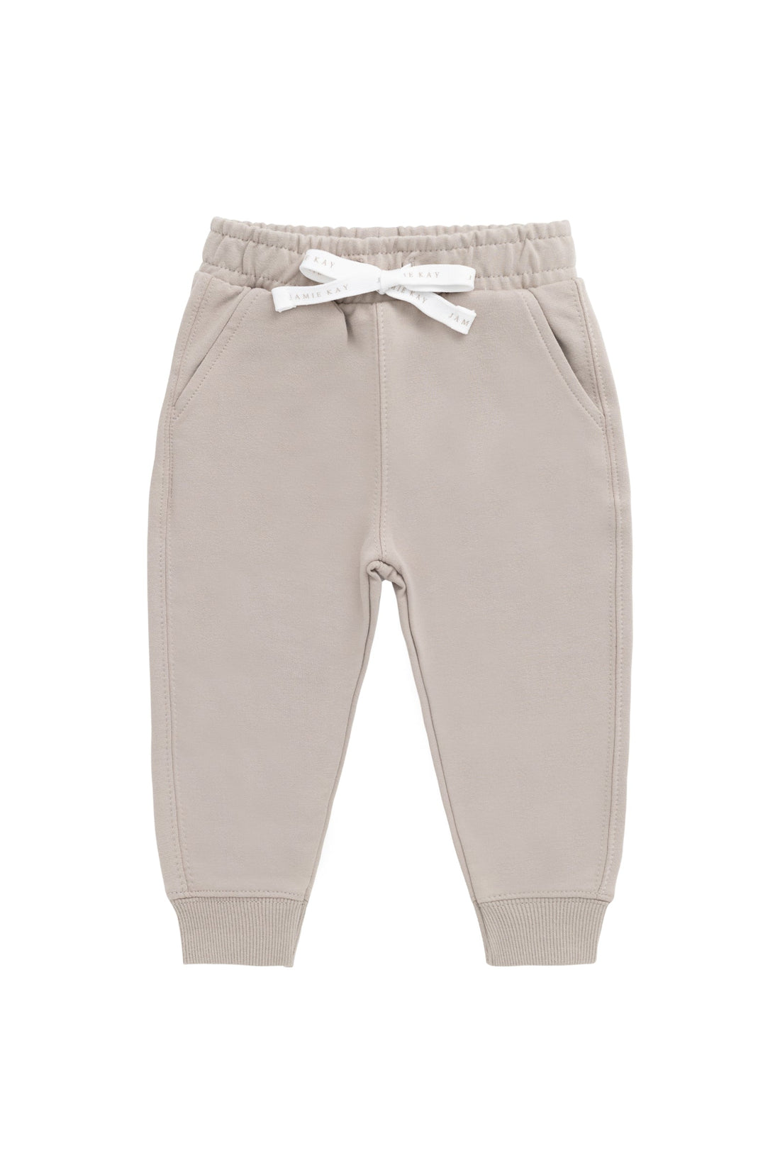 Organic Cotton Jalen Track Pant - Hazy Taupe Childrens Pant from Jamie Kay Australia