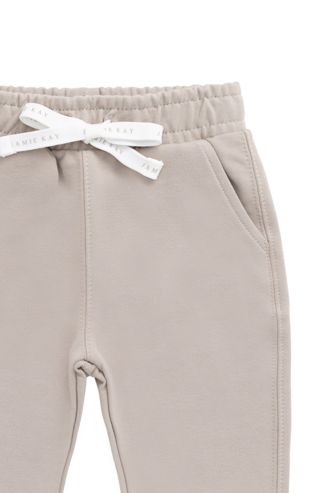 Organic Cotton Jalen Track Pant - Hazy Taupe Childrens Pant from Jamie Kay Australia