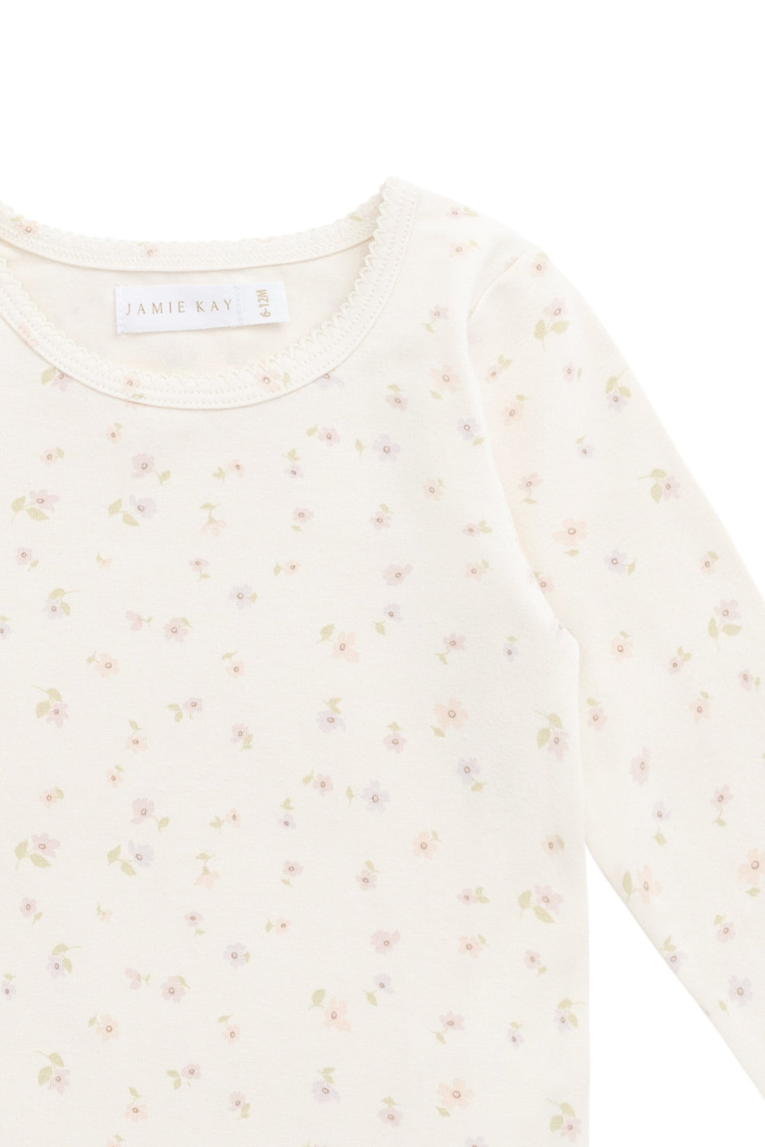 Organic Cotton Long Sleeve Top - Briella Whisper Childrens Top from Jamie Kay Australia