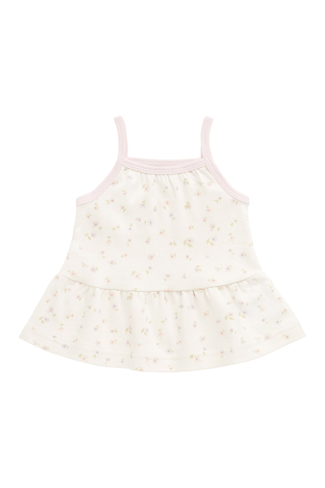Organic Cotton Meadow Singlet - Briella Whisper Childrens Singlet from Jamie Kay Australia