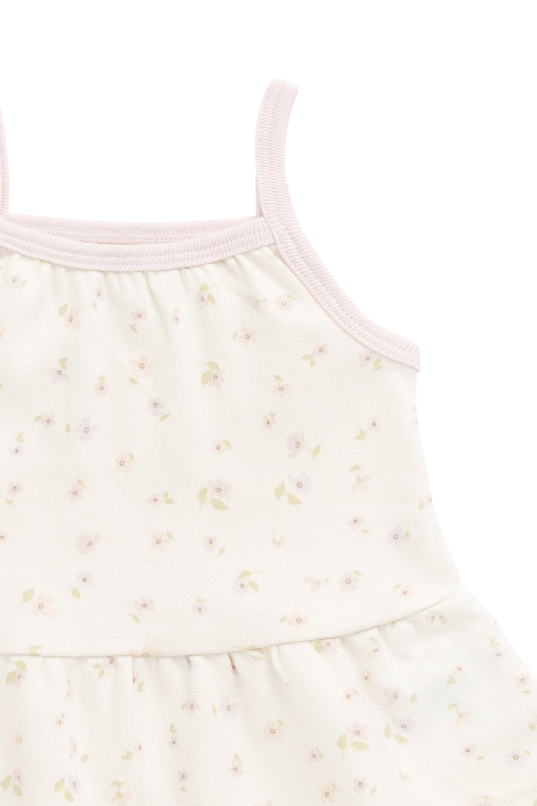 Organic Cotton Meadow Singlet - Briella Whisper Childrens Singlet from Jamie Kay Australia