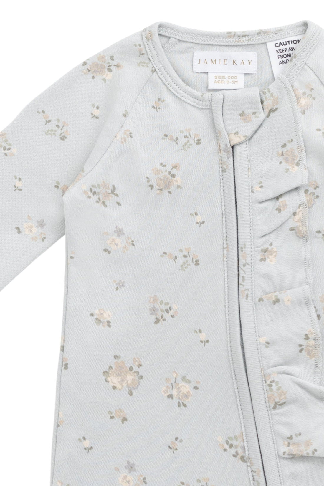 Organic Cotton Melanie Onepiece - Petite Fleur Blue Childrens Onepiece from Jamie Kay Australia