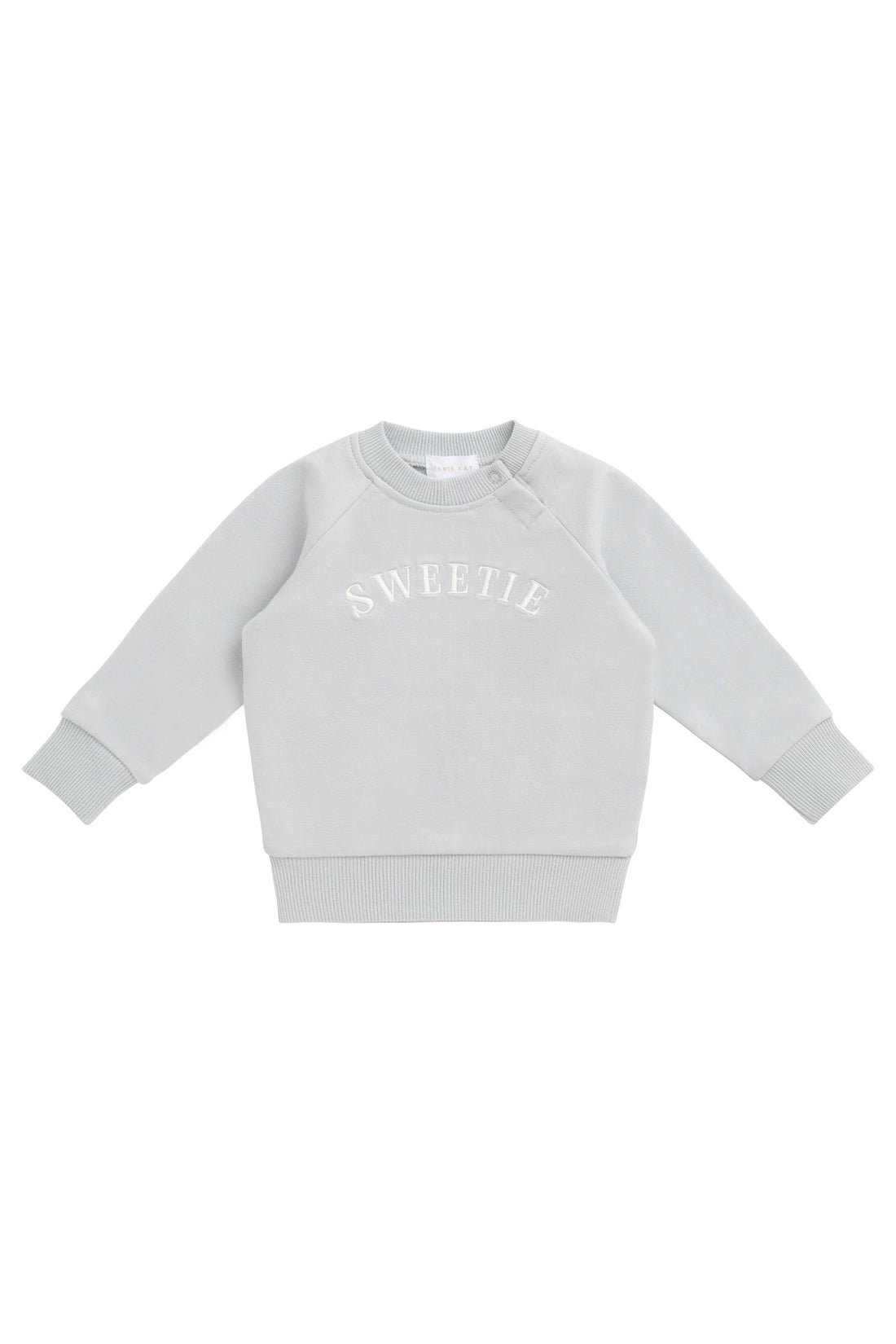 Organic Cotton Mimi Sweatshirt - Dawn Blue Sweetie Childrens Top from Jamie Kay Australia