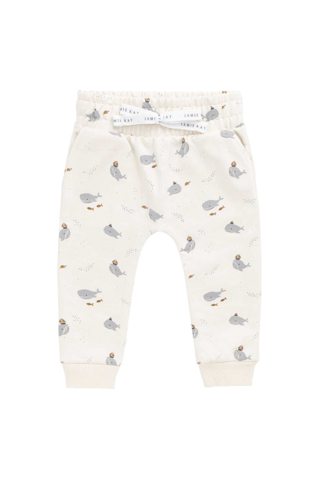 Organic Cotton Morgan Track Pant - Cloud Whales Childrens Pant from Jamie Kay Australia