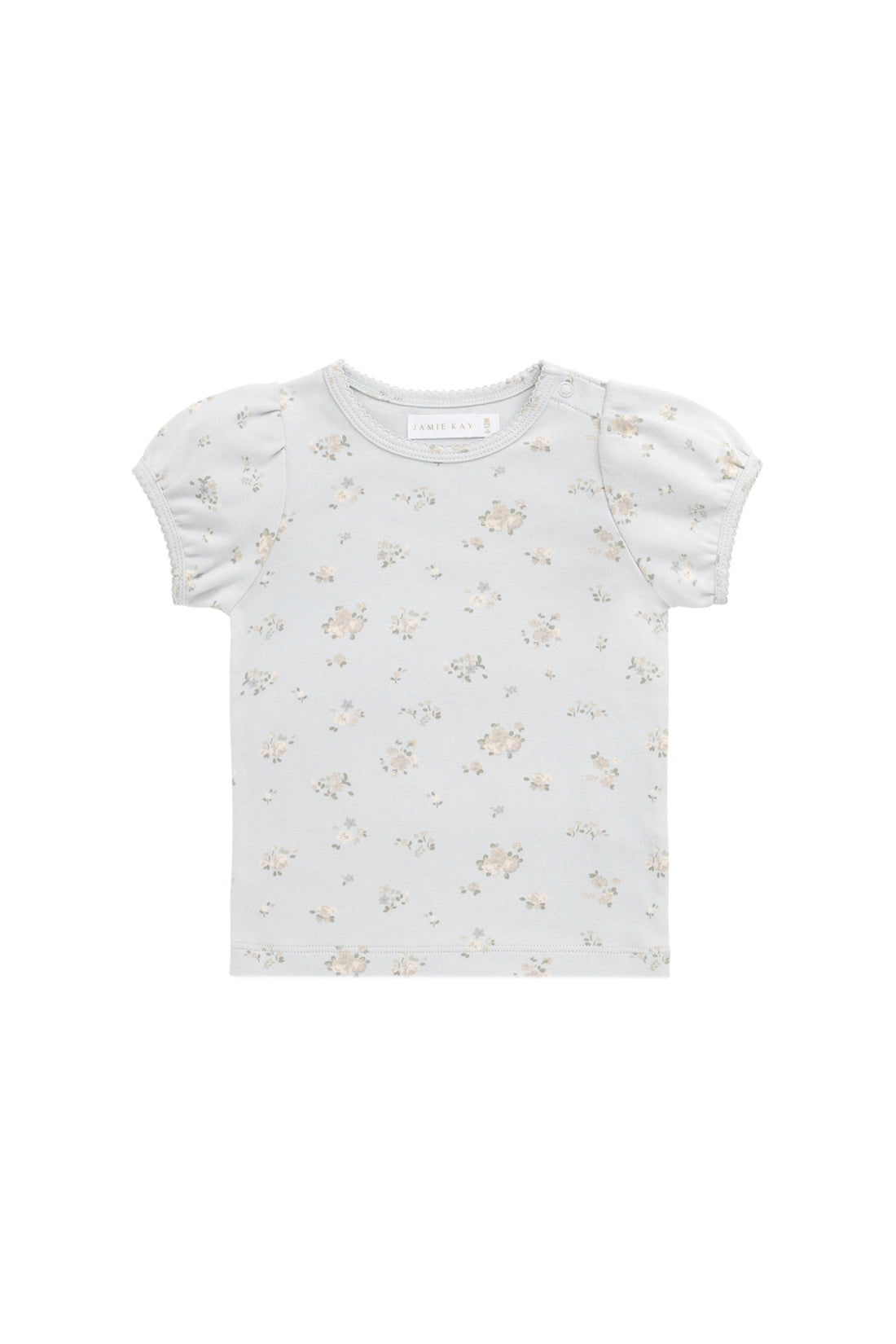 Organic Cotton Prarie Top - Petite Fleur Blue Childrens Top from Jamie Kay Australia