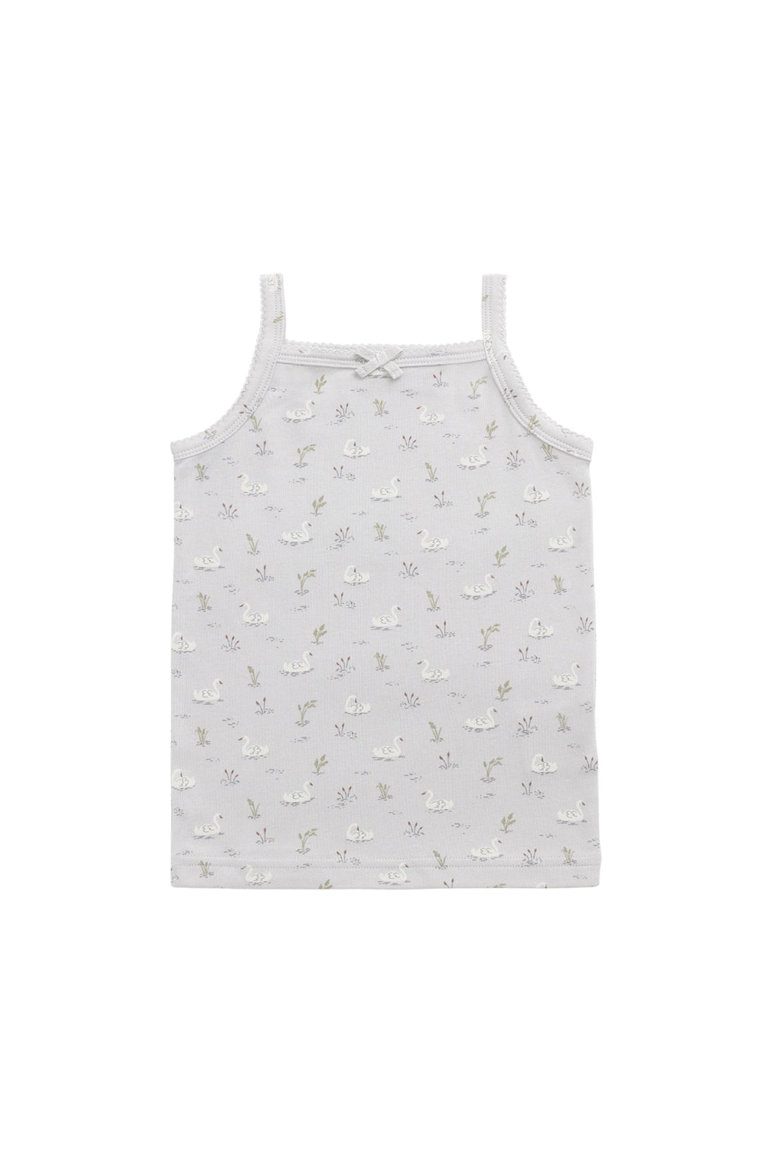 Organic Cotton Singlet - Swanning Dawn Blue Childrens Singlet from Jamie Kay Australia