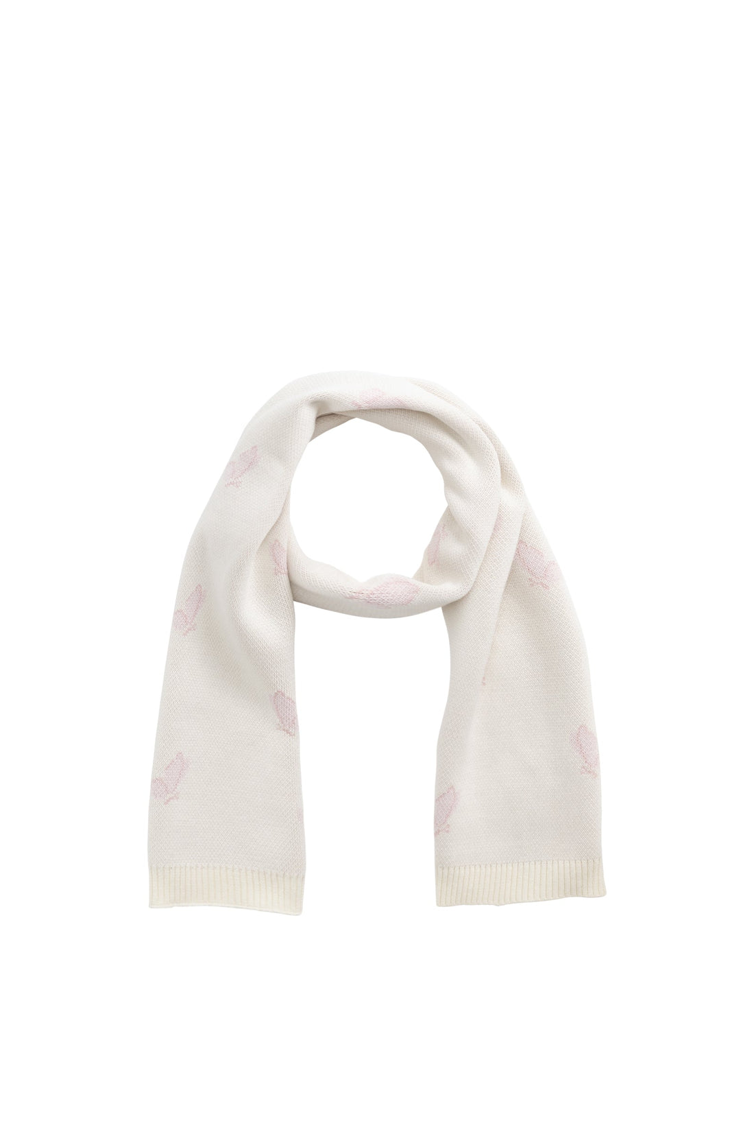 Cassie Jacquard Scarf - Egret Childrens Scarf from Jamie Kay Australia