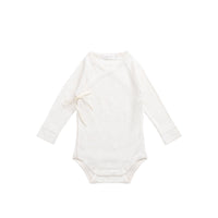 Organic Cotton Modal Marina Long Sleeve Bodysuit - Icing Marle Childrens Bodysuit from Jamie Kay Australia