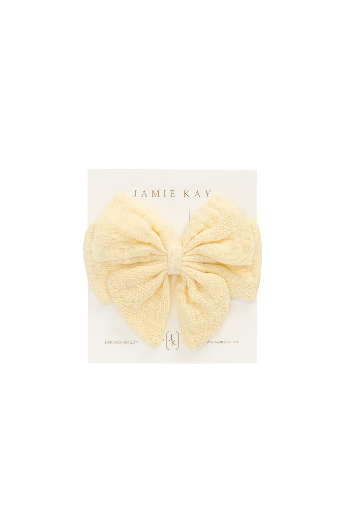 Organic Cotton Muslin Annalise Bow - Sunshine Childrens Bow from Jamie Kay Australia