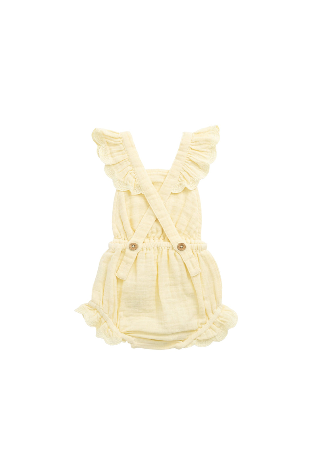 Organic Cotton Muslin Luciana Playsuit - Sunshine Childrens Playsuit from Jamie Kay Australia