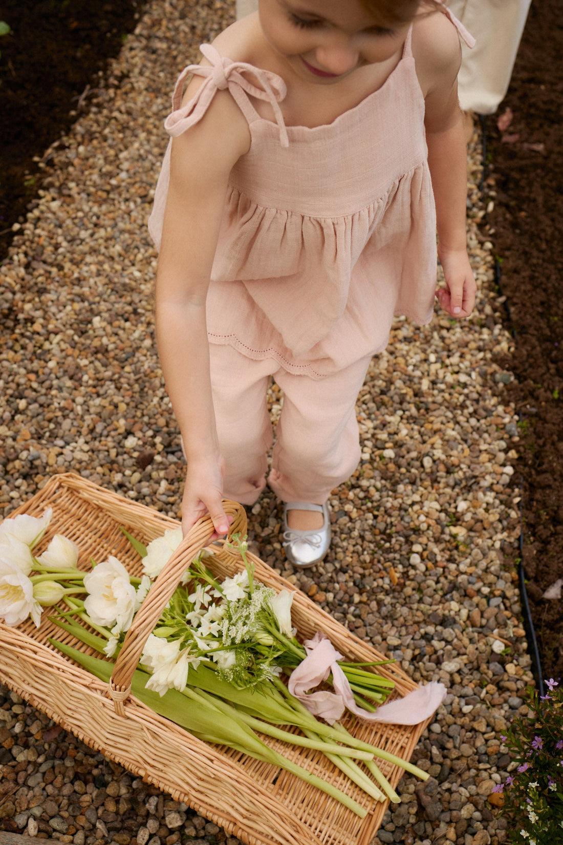 Organic Cotton Muslin Briella Top - Chalky Pink Childrens Top from Jamie Kay Australia