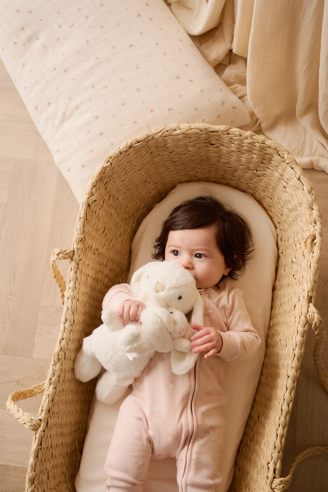 Organic Cotton Fine Rib Frankie Onepiece - Simone Morganite Childrens Onepiece from Jamie Kay Australia