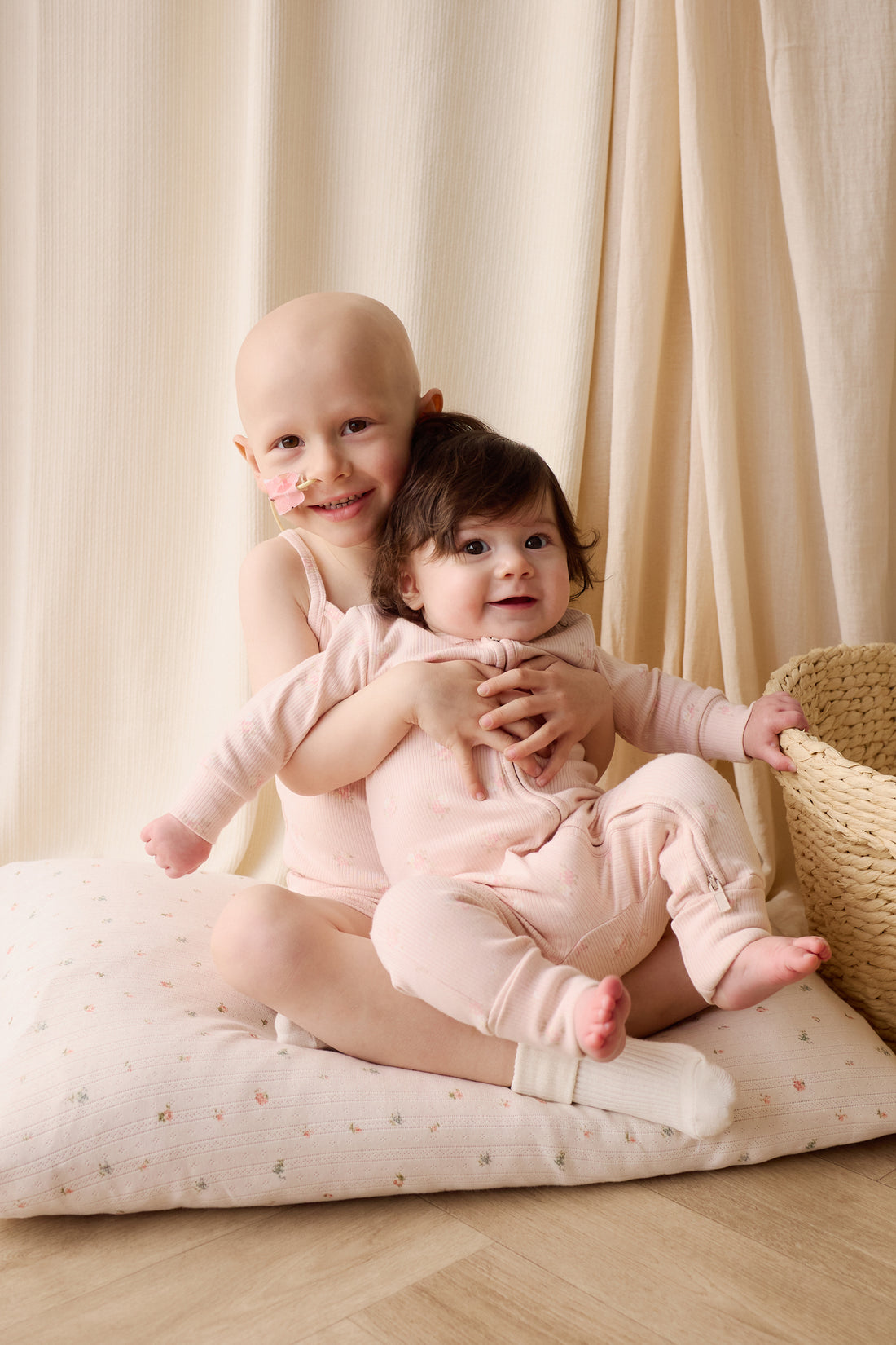 Organic Cotton Fine Rib Frankie Onepiece - Simone Morganite Childrens Onepiece from Jamie Kay Australia