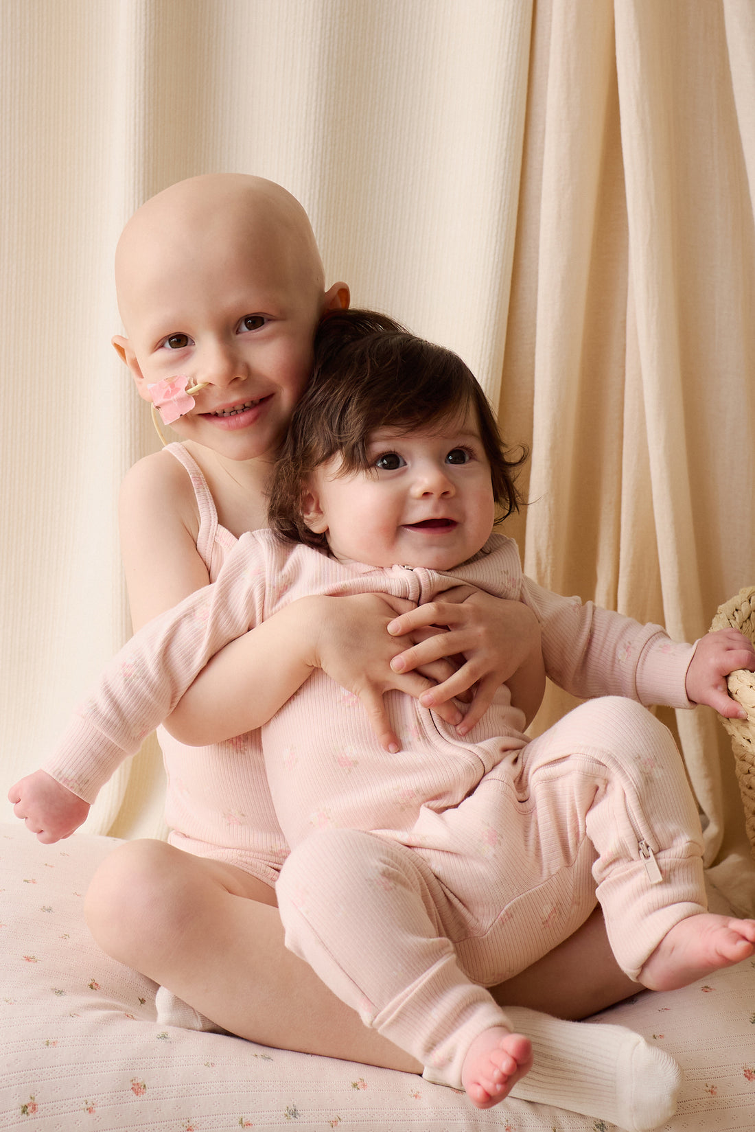 Organic Cotton Fine Rib Frankie Onepiece - Simone Morganite Childrens Onepiece from Jamie Kay Australia