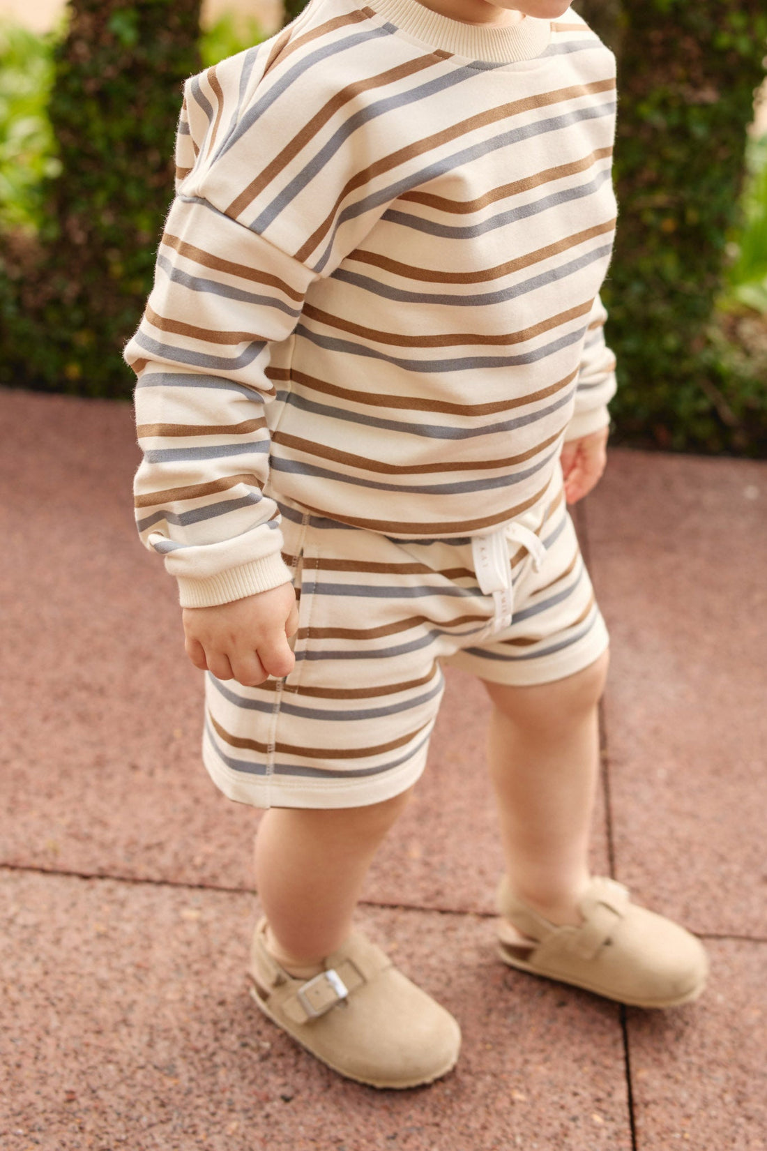 Organic Cotton Jalen Short - Hudson Stripe Tiger Childrens Short from Jamie Kay Australia