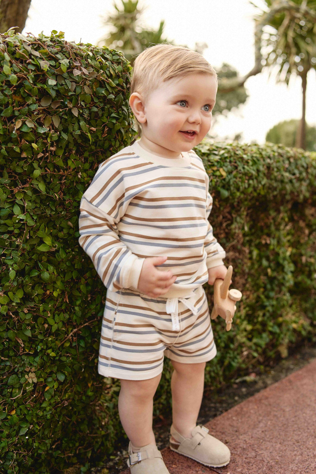 Organic Cotton Jalen Short - Hudson Stripe Tiger Childrens Short from Jamie Kay Australia