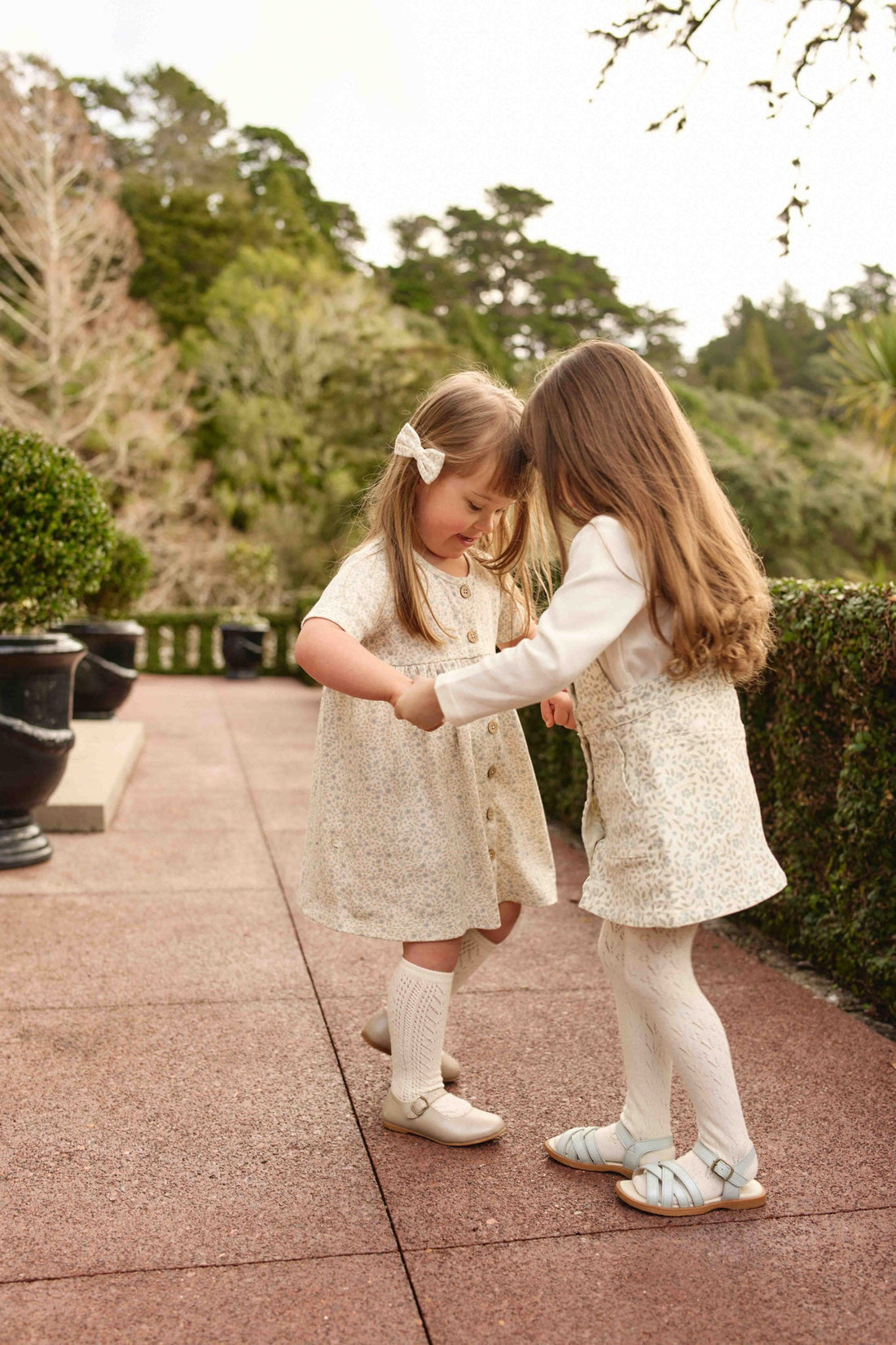 Vintage Overall Dress - Elodie Whisper White Childrens Overall from Jamie Kay Australia