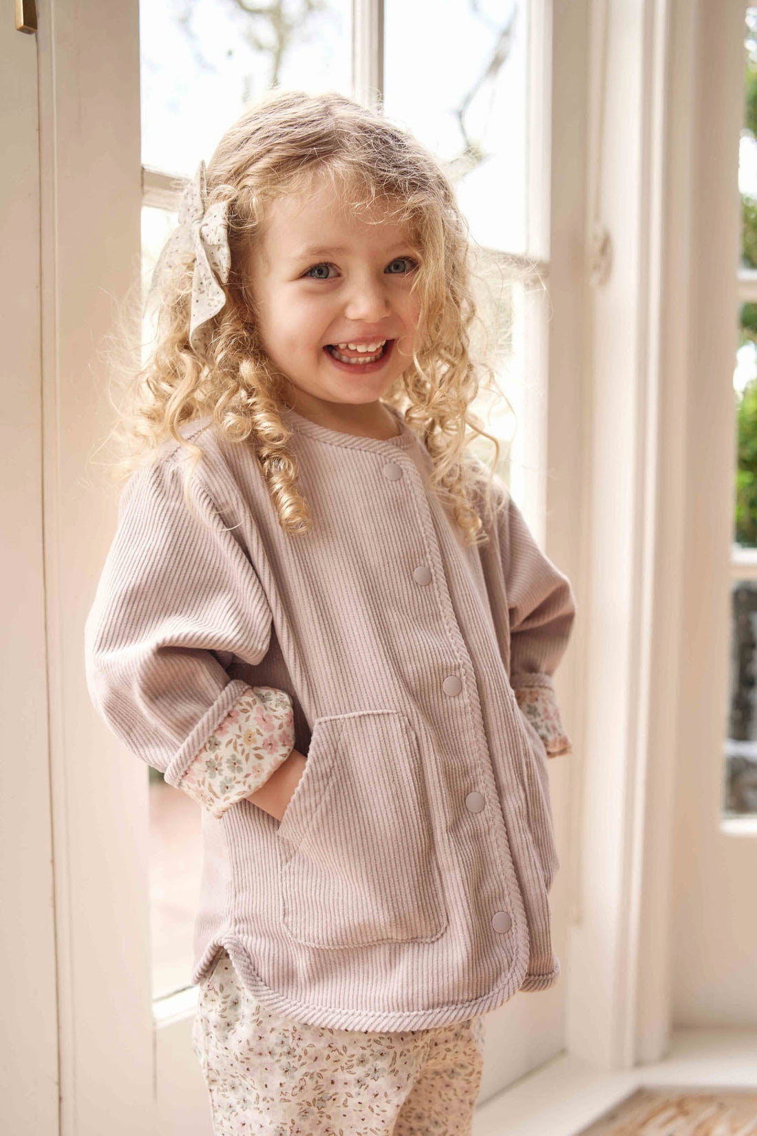 Esther Corduroy Jacket - Violet Tint/Fifi Violet Childrens Jacket from Jamie Kay Australia